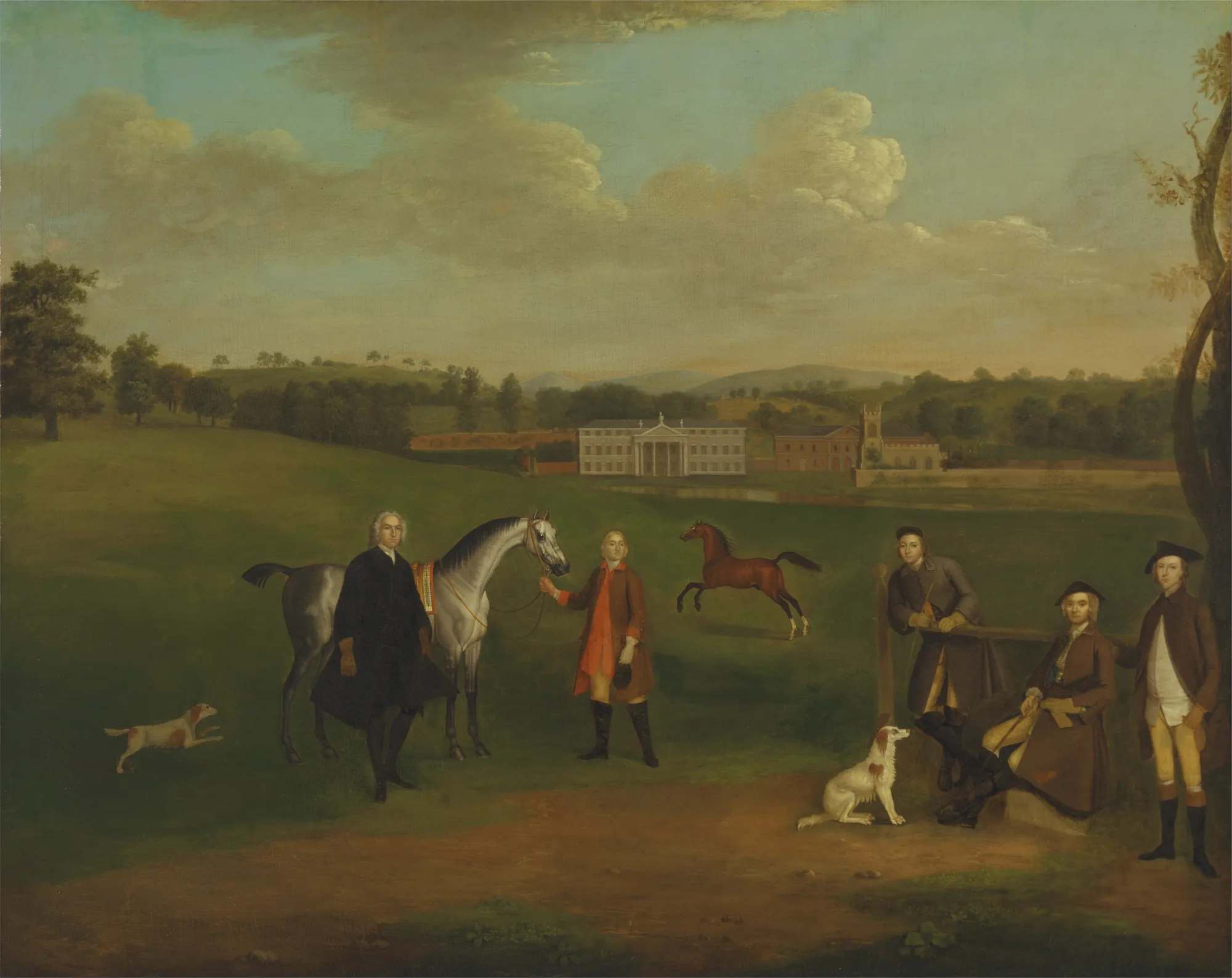 Leak Okeover, Rev. John Allen and Captain Chester at Okeover Hall