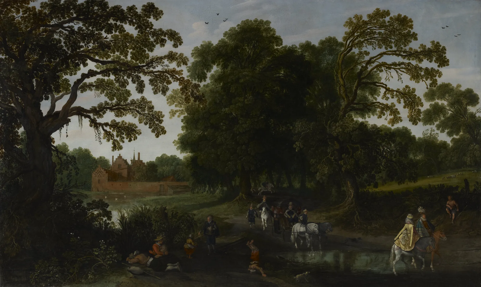 Courtly Procession before Abstpoel Castle