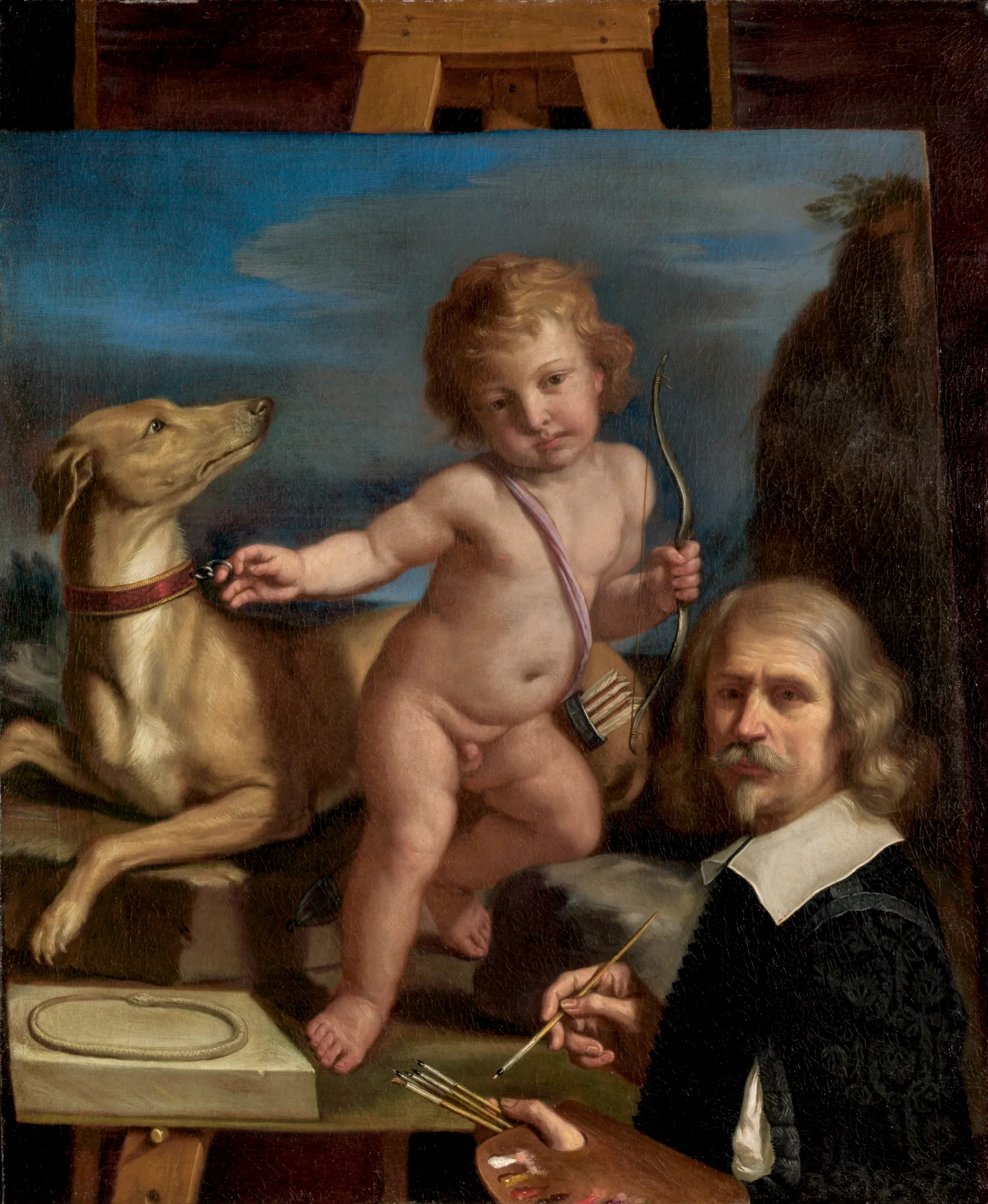 Self-Portrait before a Painting of Amor Fedele