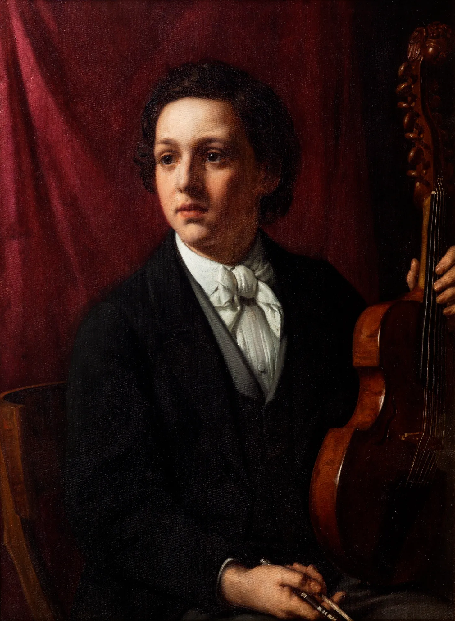 A Young Musician with his Viola