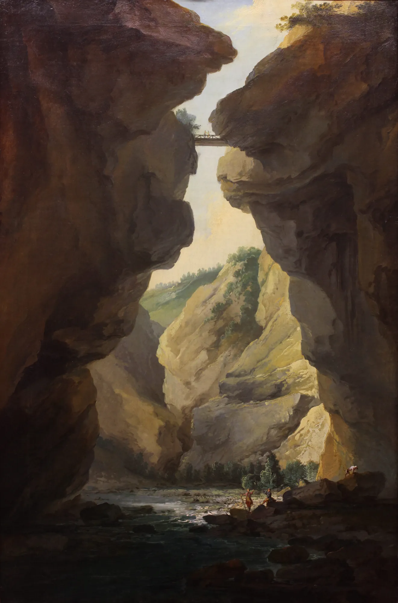 Bridge and Dala Gorge in Leuk