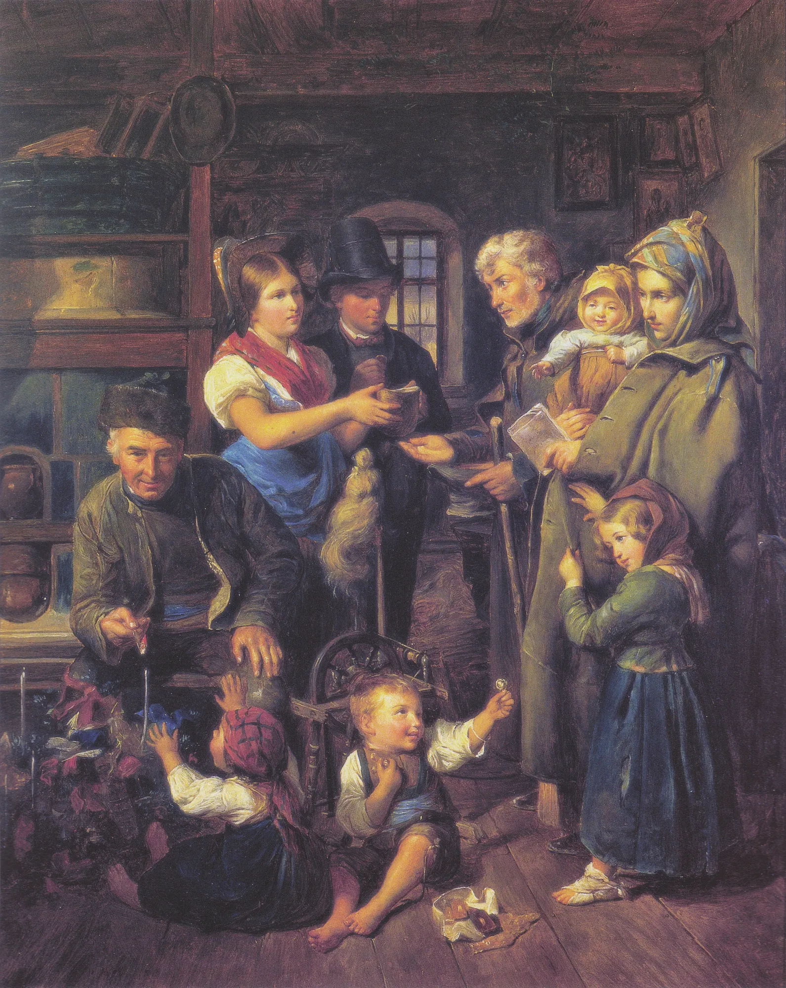 A Beggar Family on Christmas Eve
