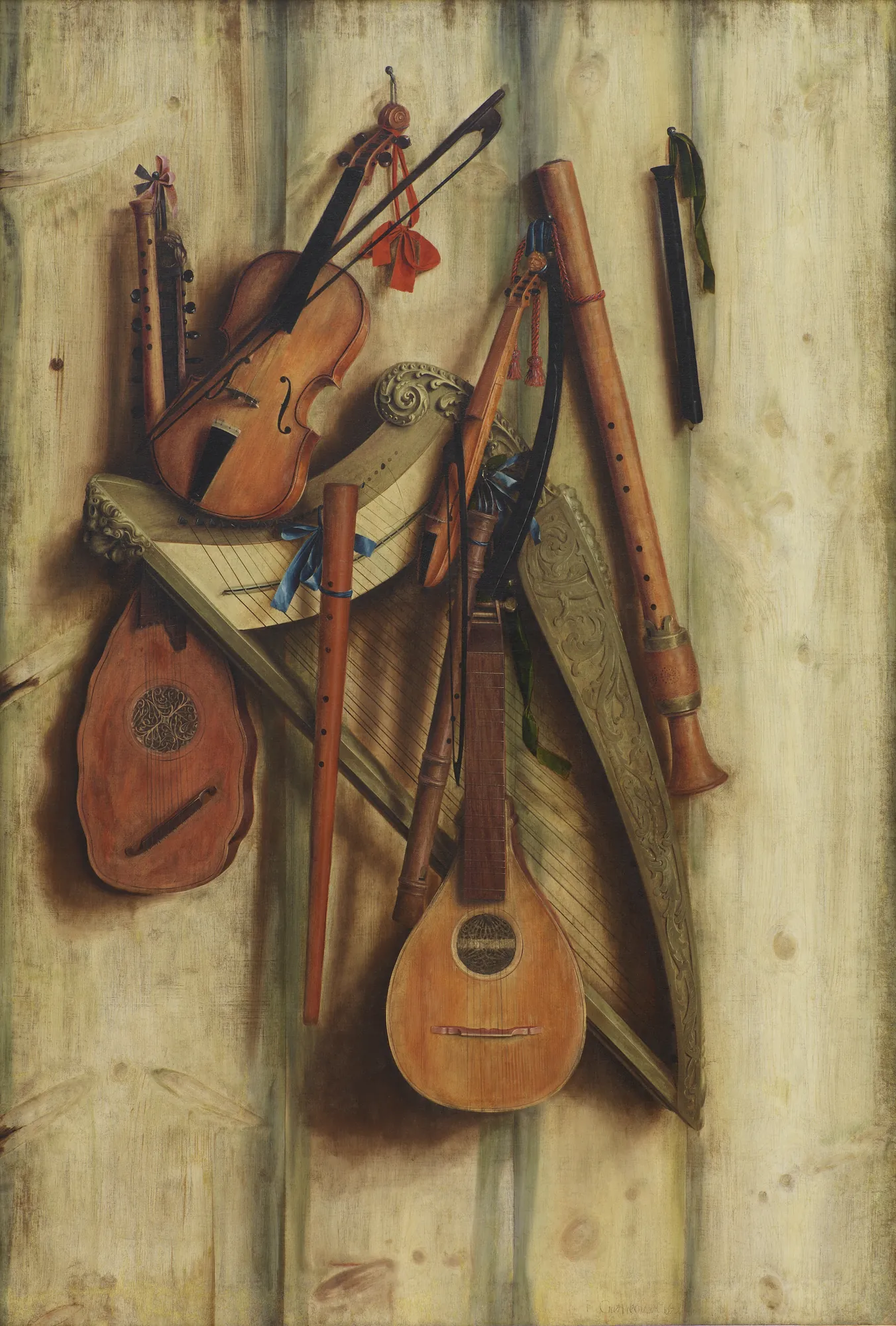Board Partition with Musical Instruments