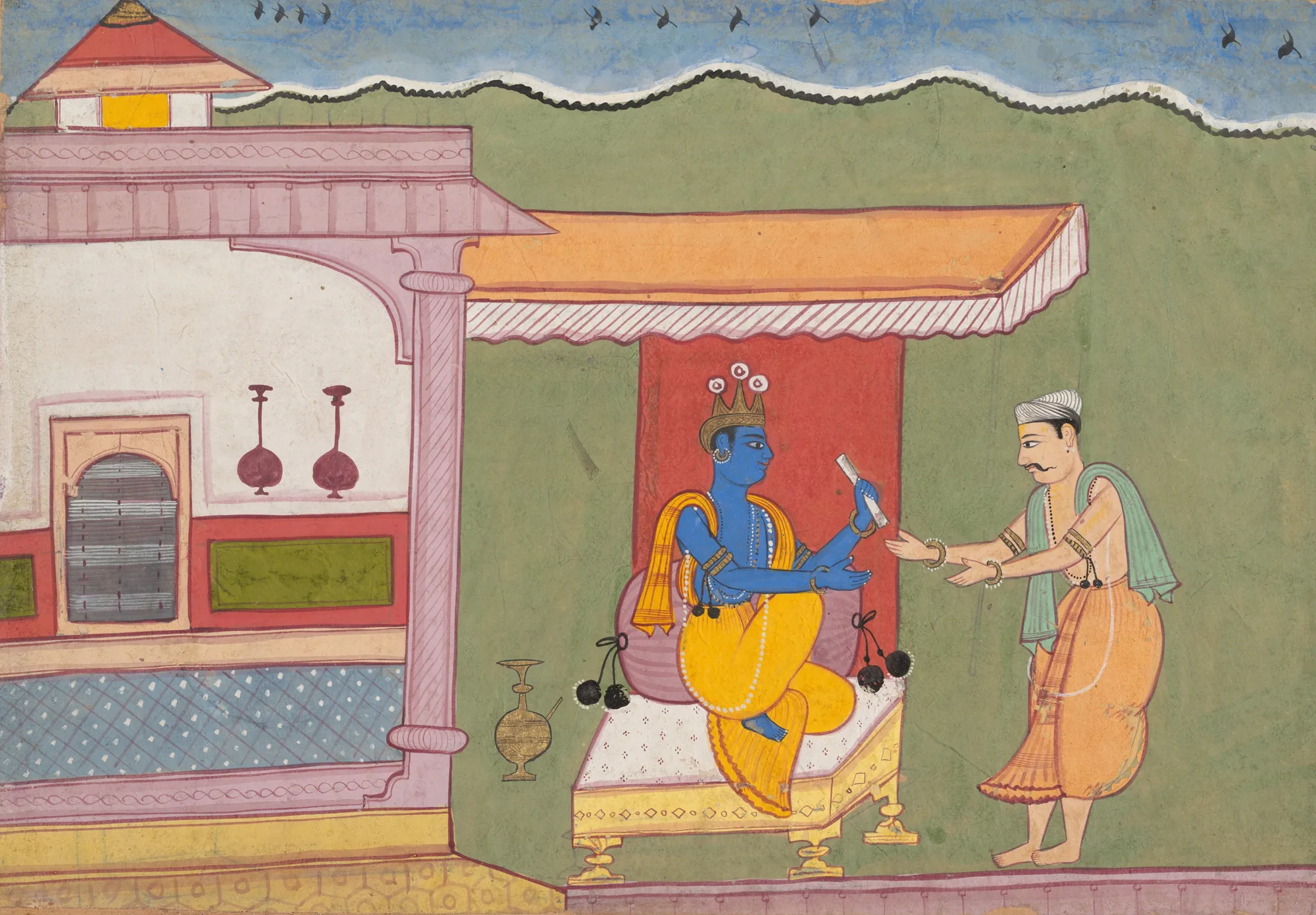 The Brahmin Delivers Rukmini's Letter to Krishna