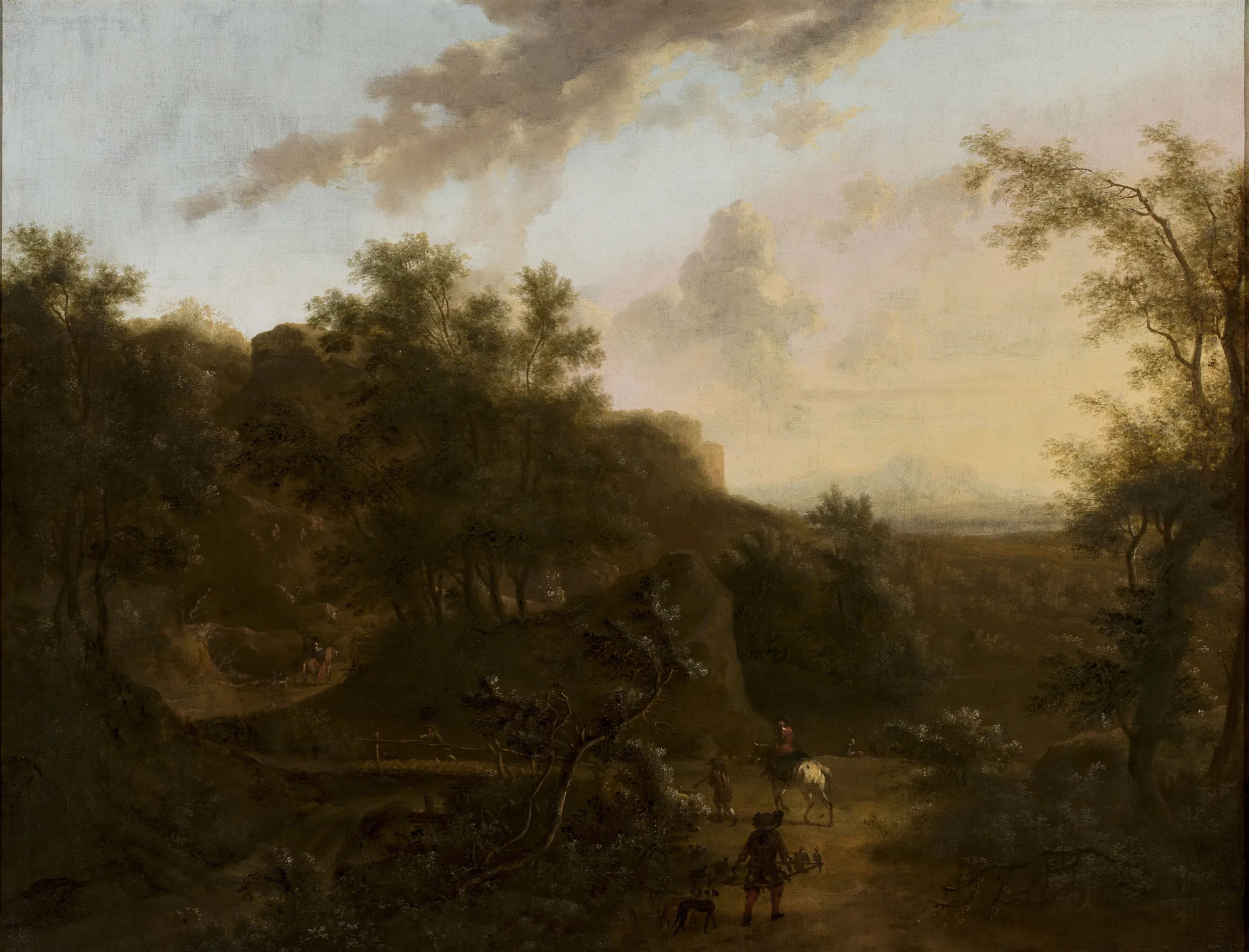 Italian Landscape with a Falconer