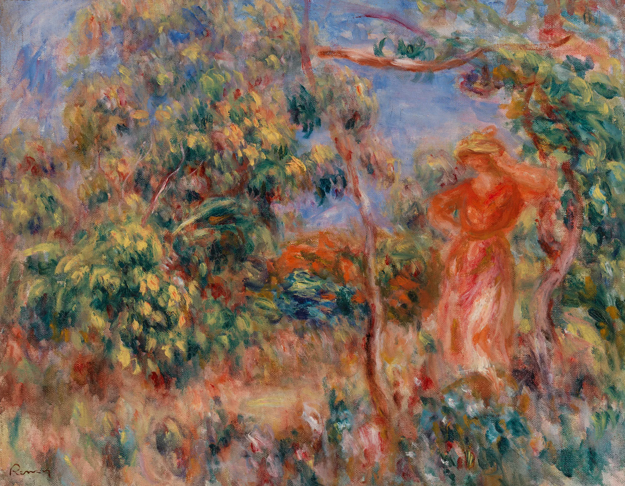 Woman in Red in a Landscape (Femme en rouge dans un paysage)