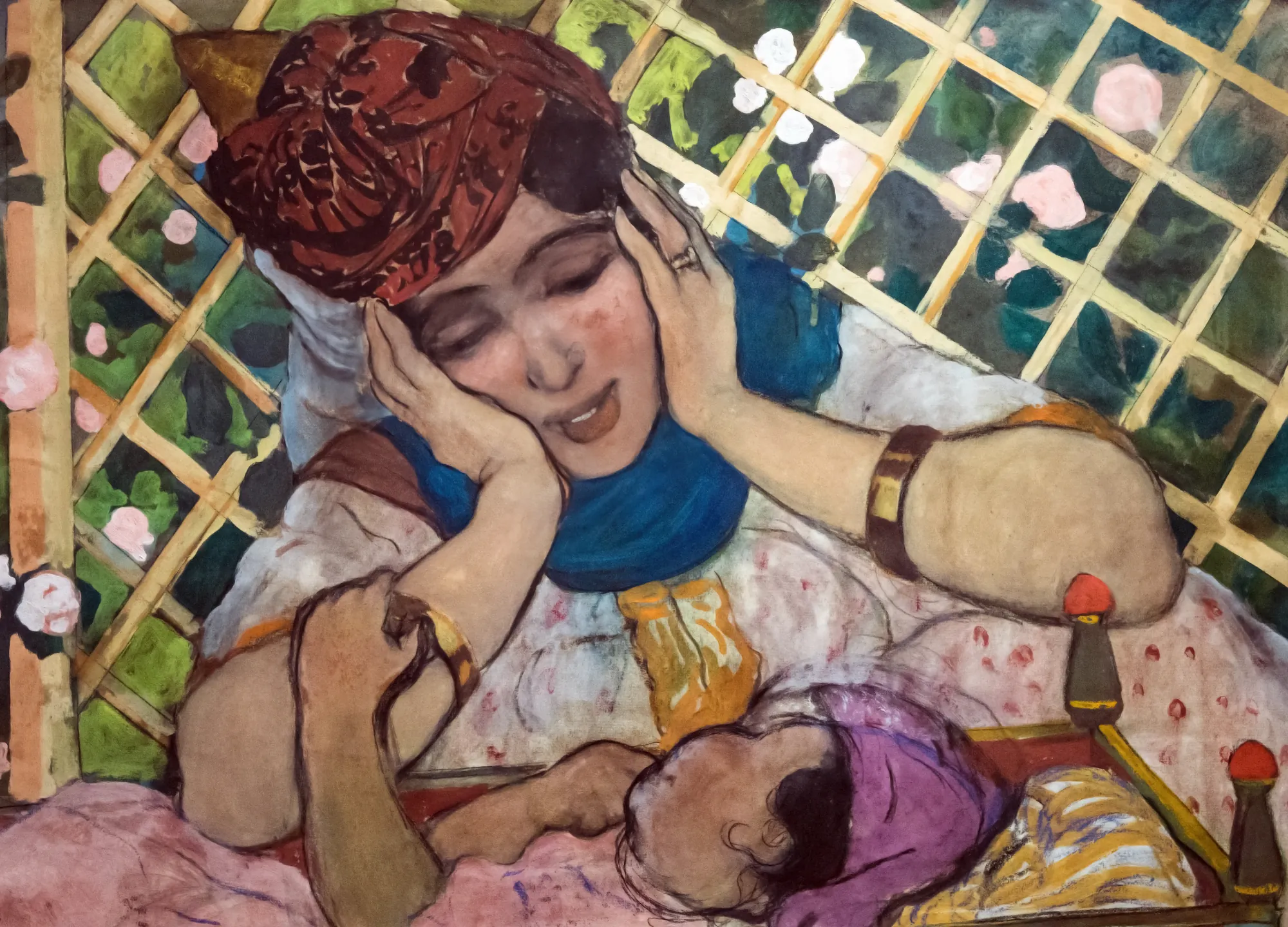 Young Woman Admiring Her Child