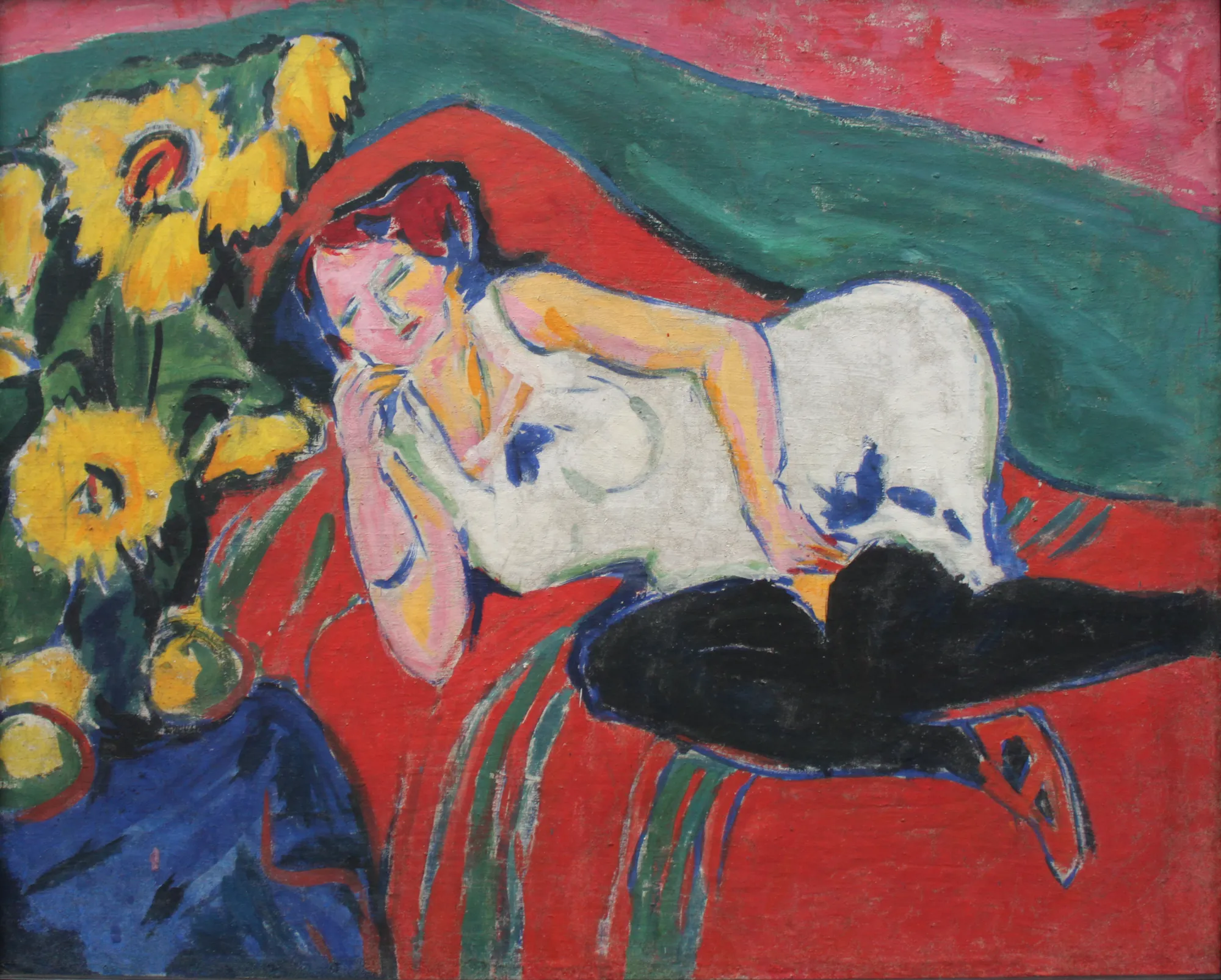 Reclining Woman in a White Chemise