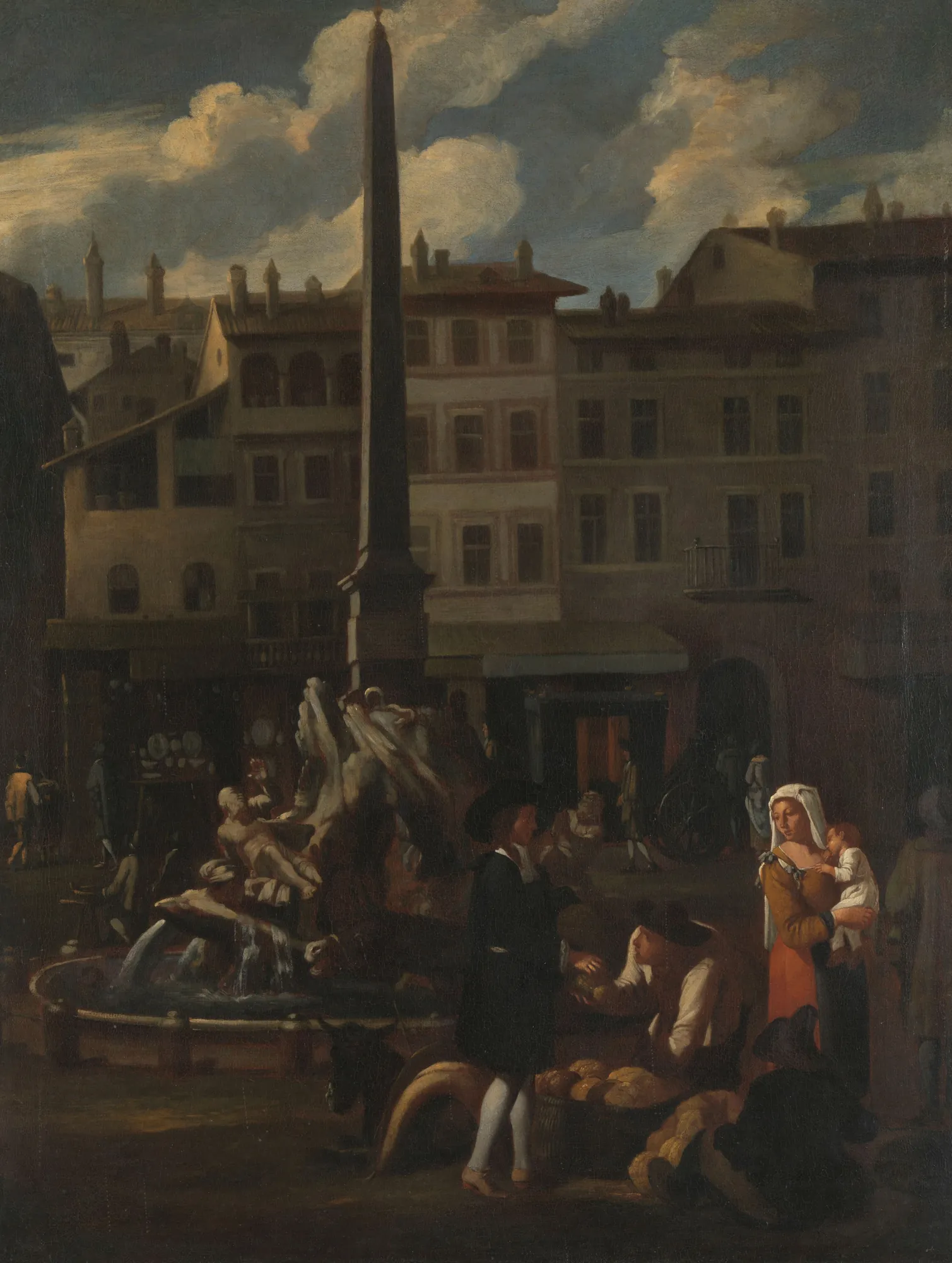Market Scene in Rome, Piazza Navona