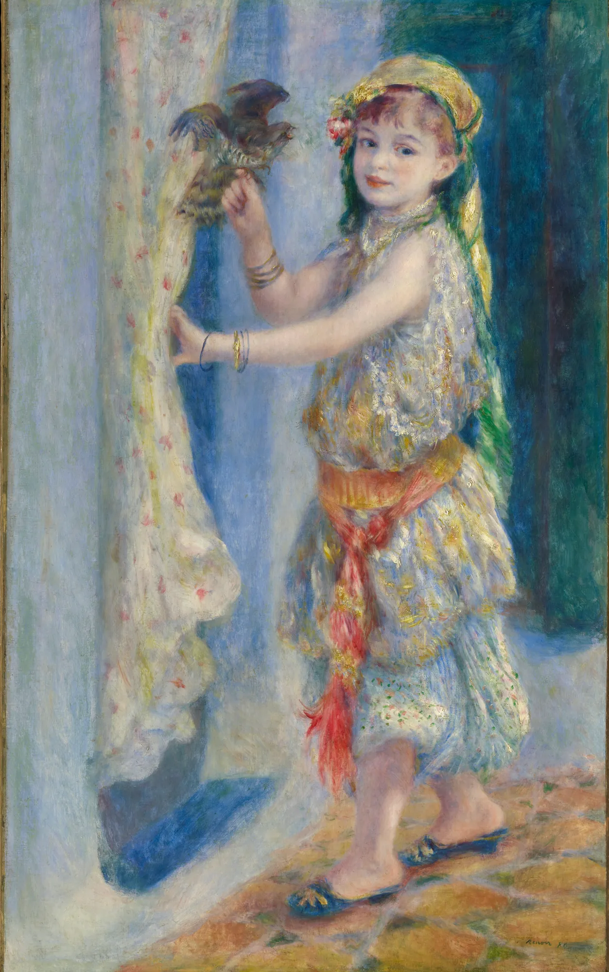 Child with a Bird (Mademoiselle Fleury in Algerian Costume)