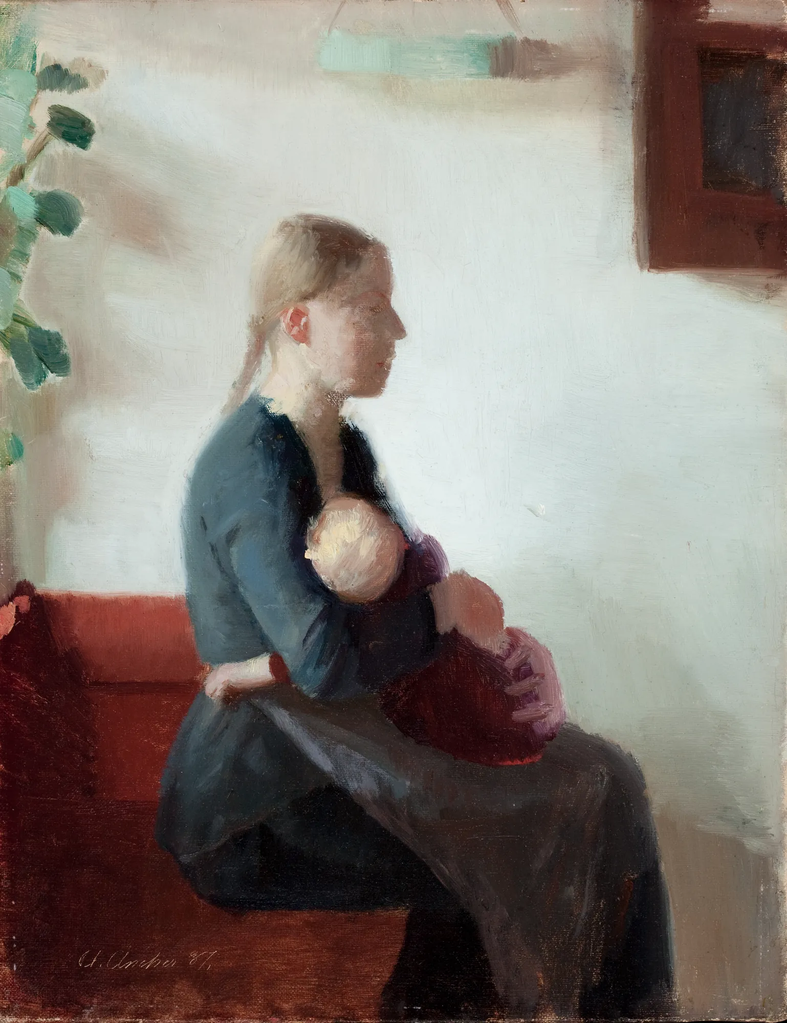 Young Mother with Her Child