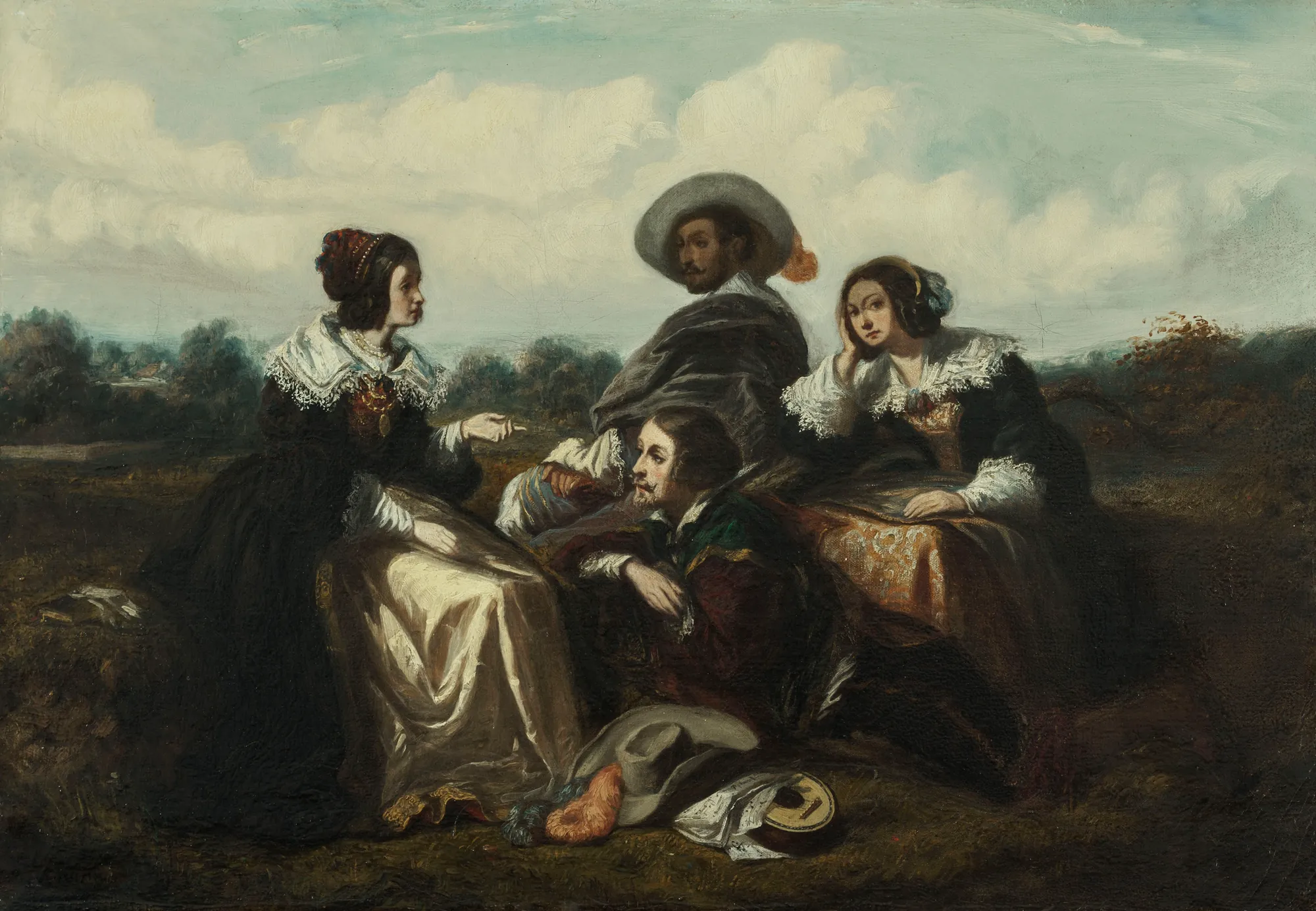 Le récit (Personnages en costume Louis XIII)