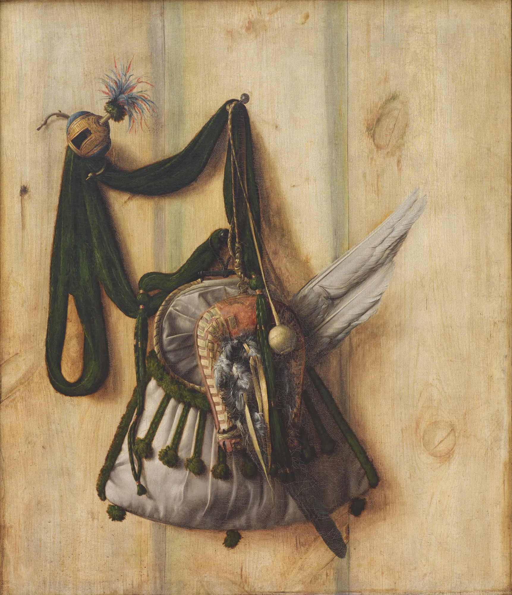 Trompe l'Oeil with Falconer's Bag and Equipment
