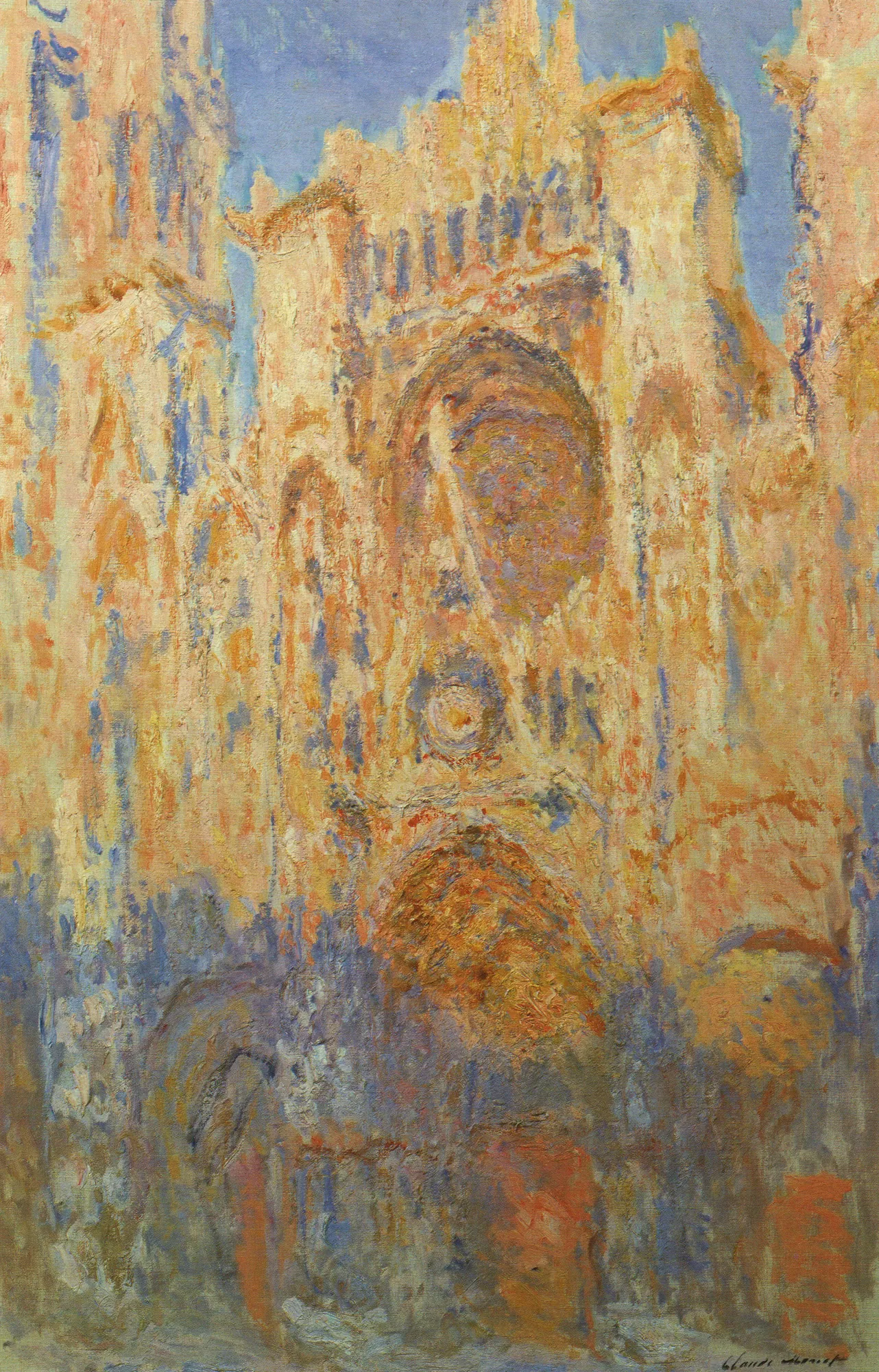 Rouen Cathedral, Portal, Sunlight