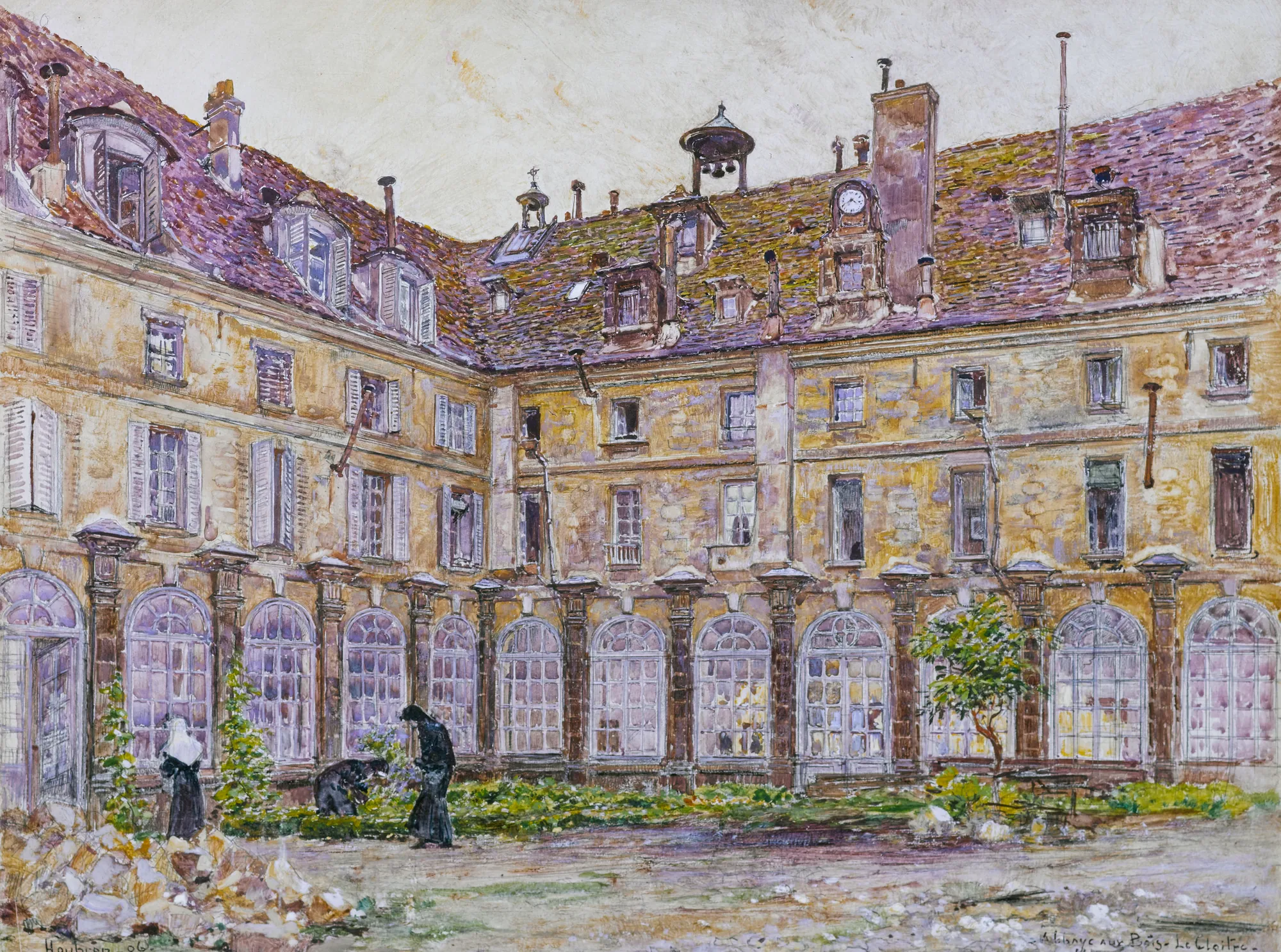 Le cloître de l'Abbaye-aux-Bois, rue de Sèvres