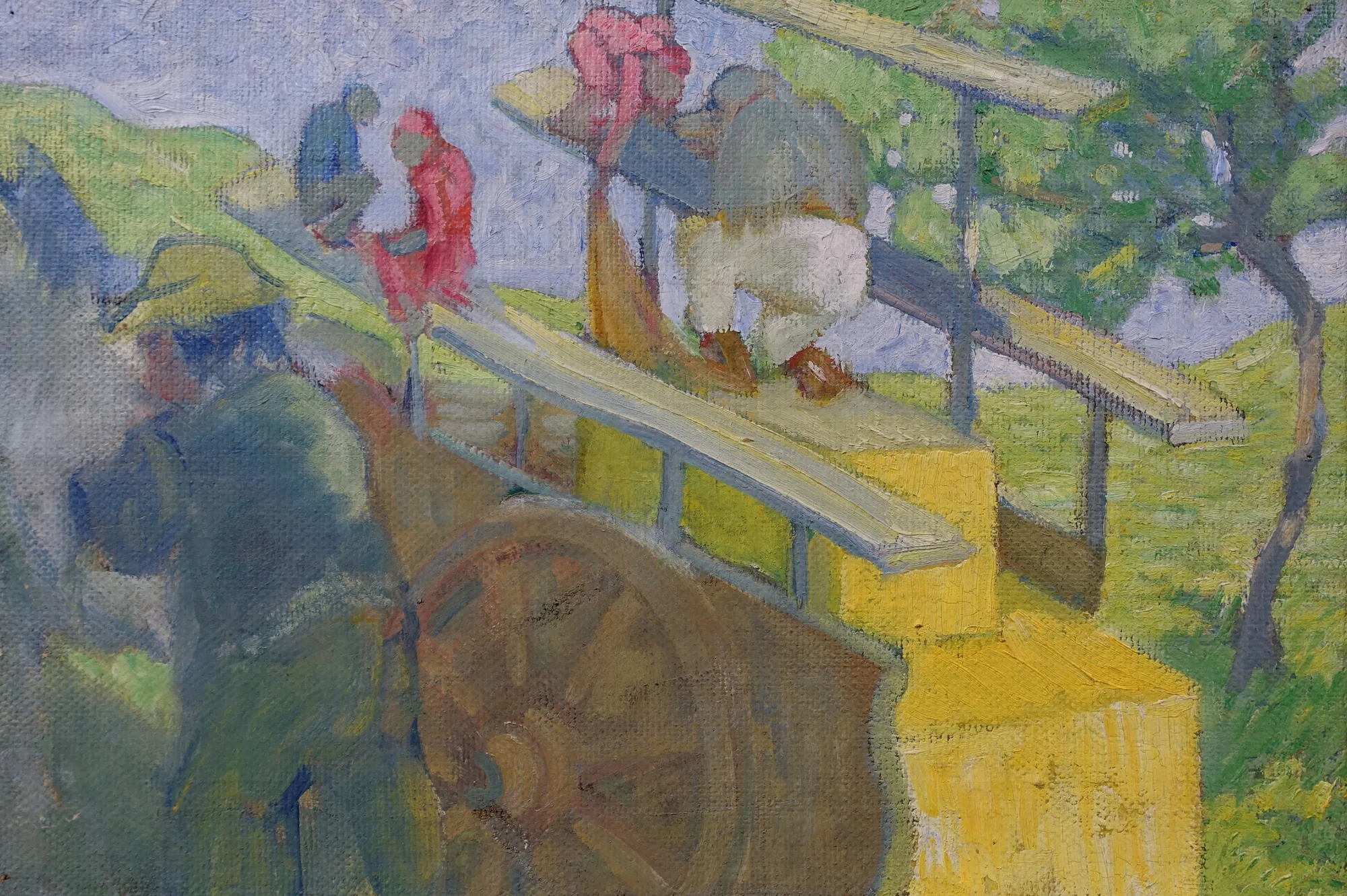 Little monkey on a cart