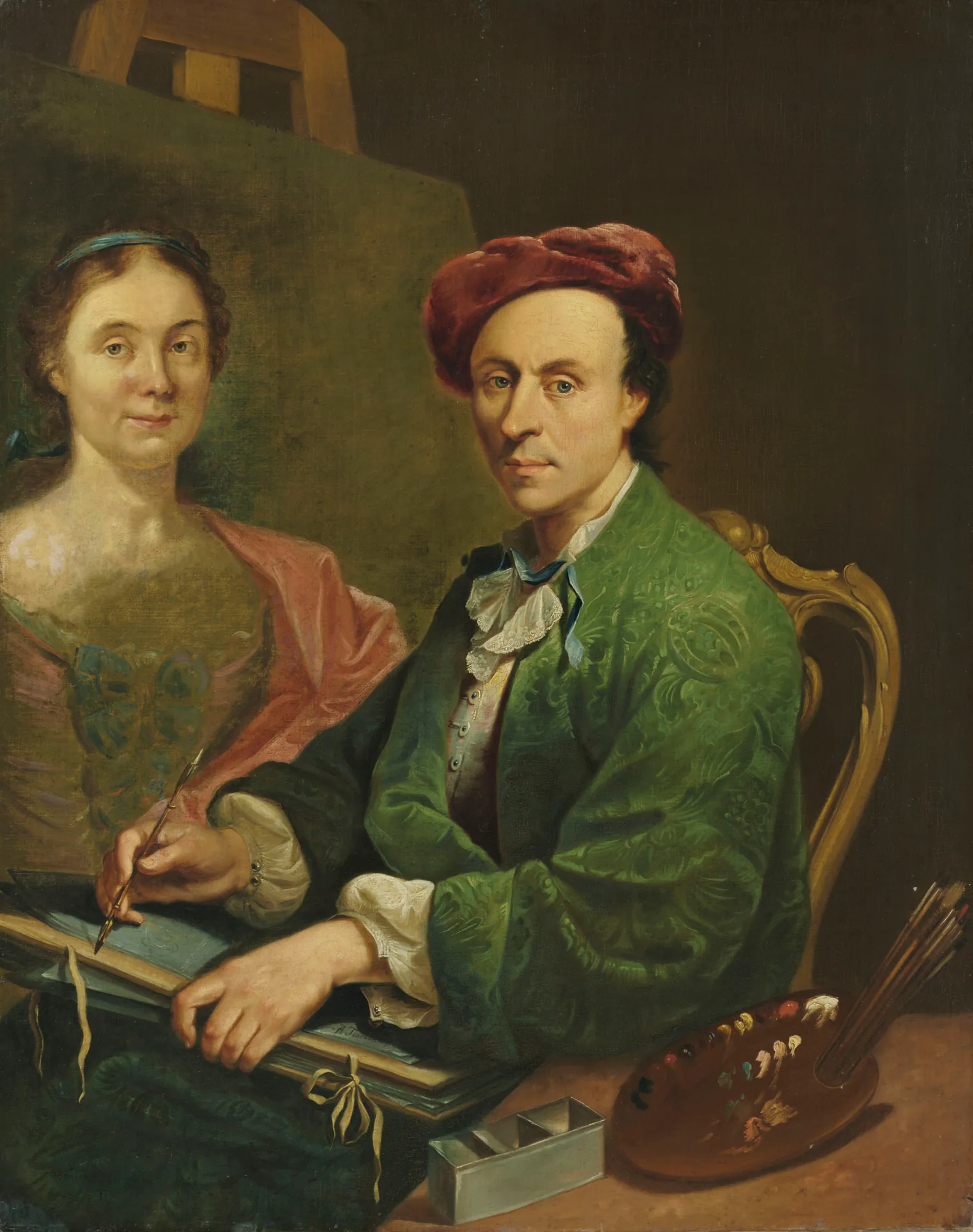 Self-portrait at the Easel