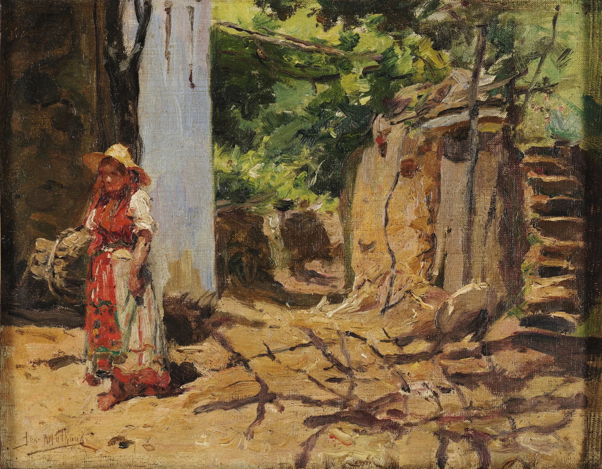 Landscape with Peasant Woman
