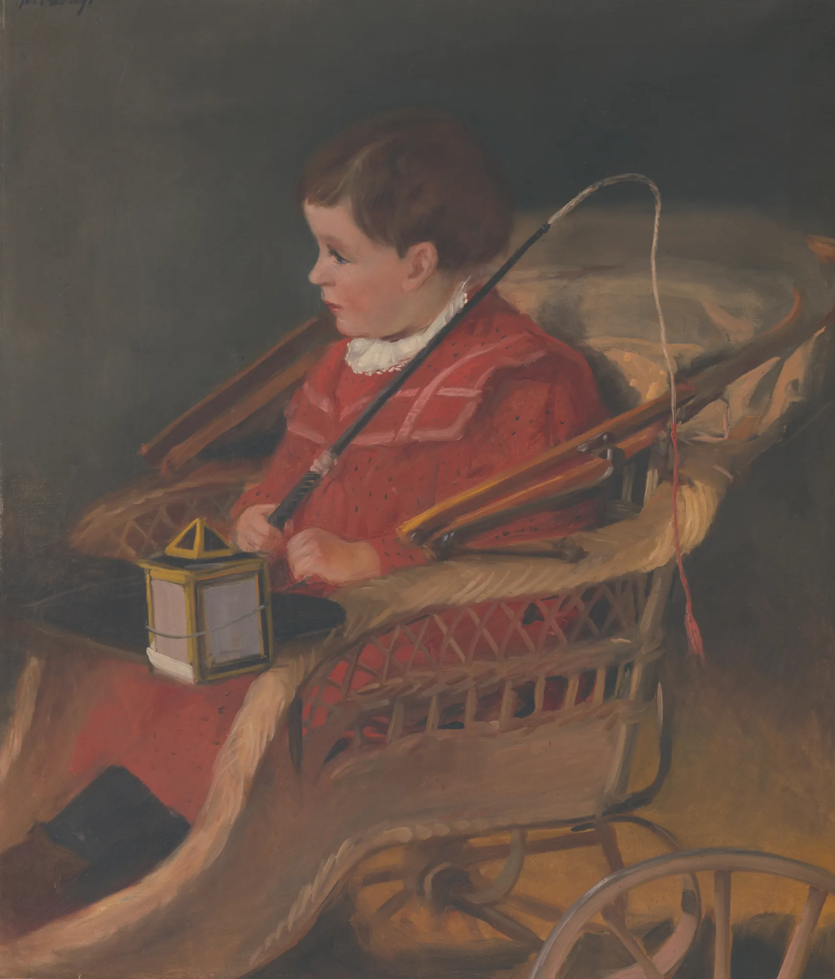 Portrait of a Boy in a Stroller