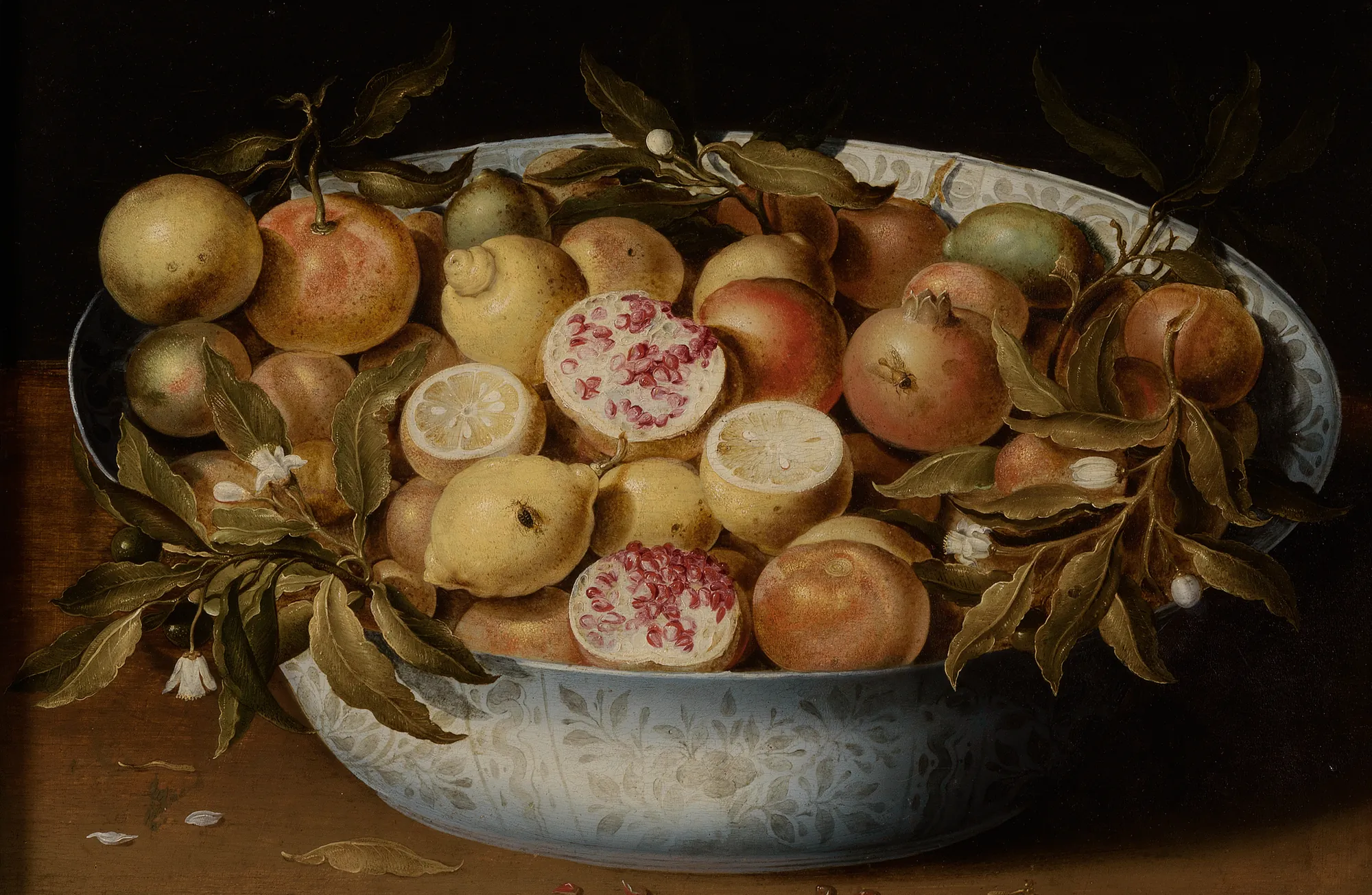 Still Life with a Bowl of Citrus and Pomegranates