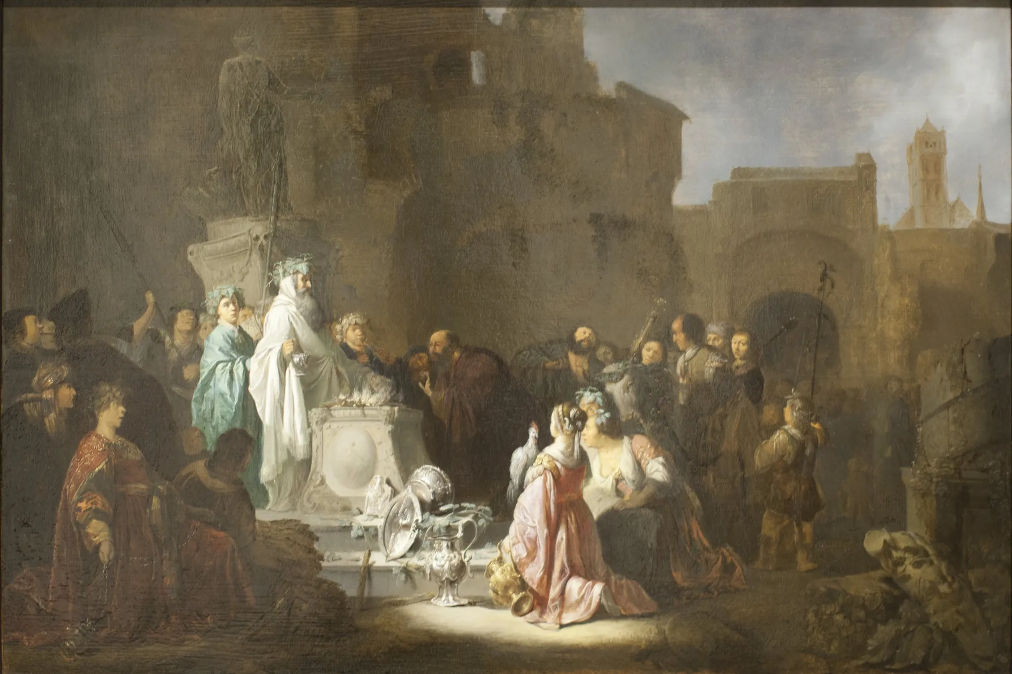 St. Paul and St. Barnabas at Lystra St. Paul and St. Barnabas at Lystra by Willem de Poorter. A group of figures in classical attire gathers around a sacrificial altar before ancient ruins under a dramatic spotlight.
