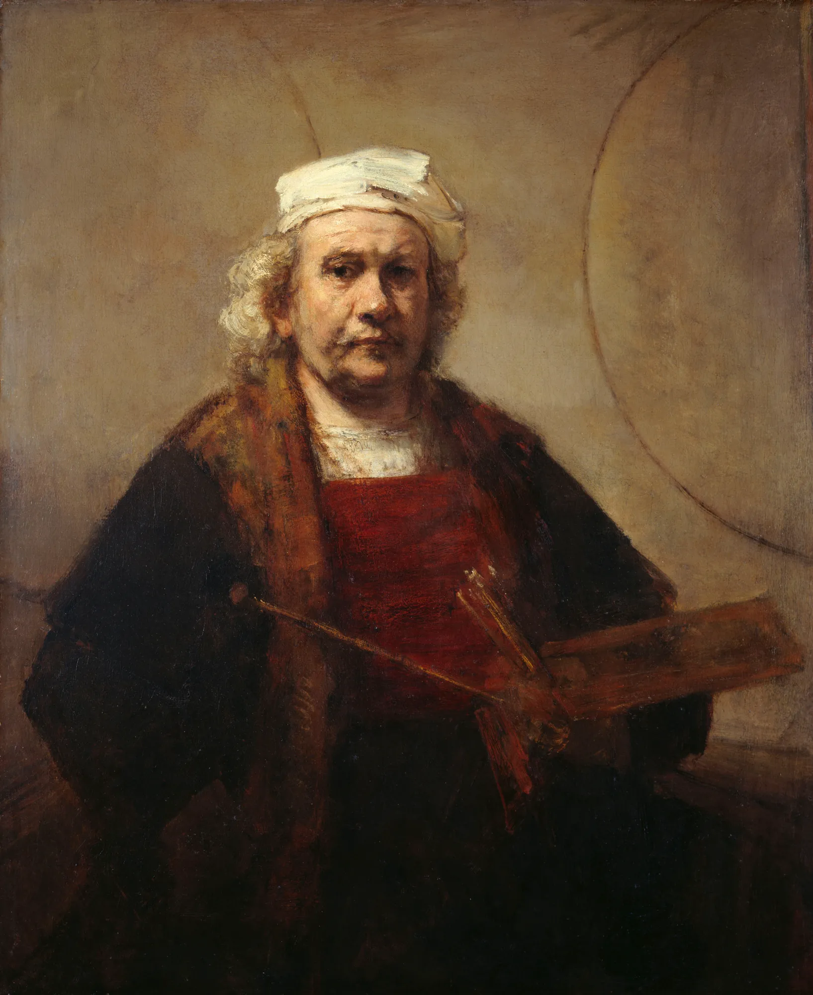 Self Portrait with Two Circles