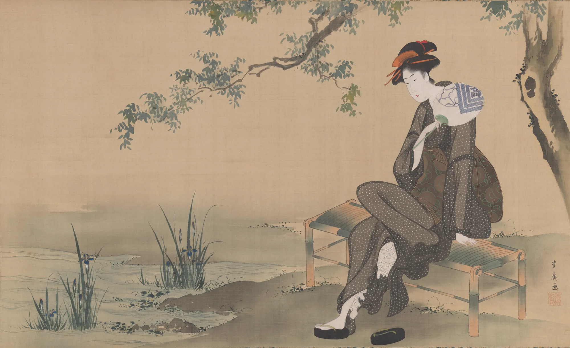 Woman Cooling Herself