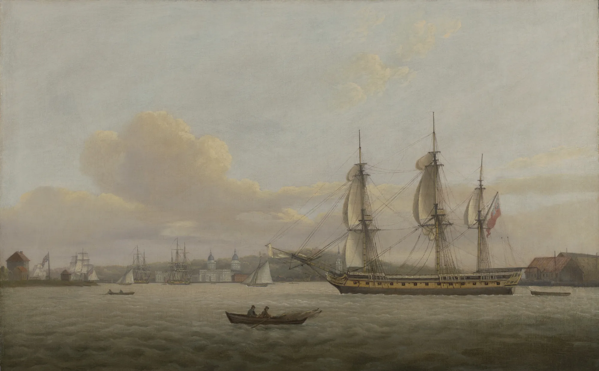 HMS 'Pomone' off Greenwich