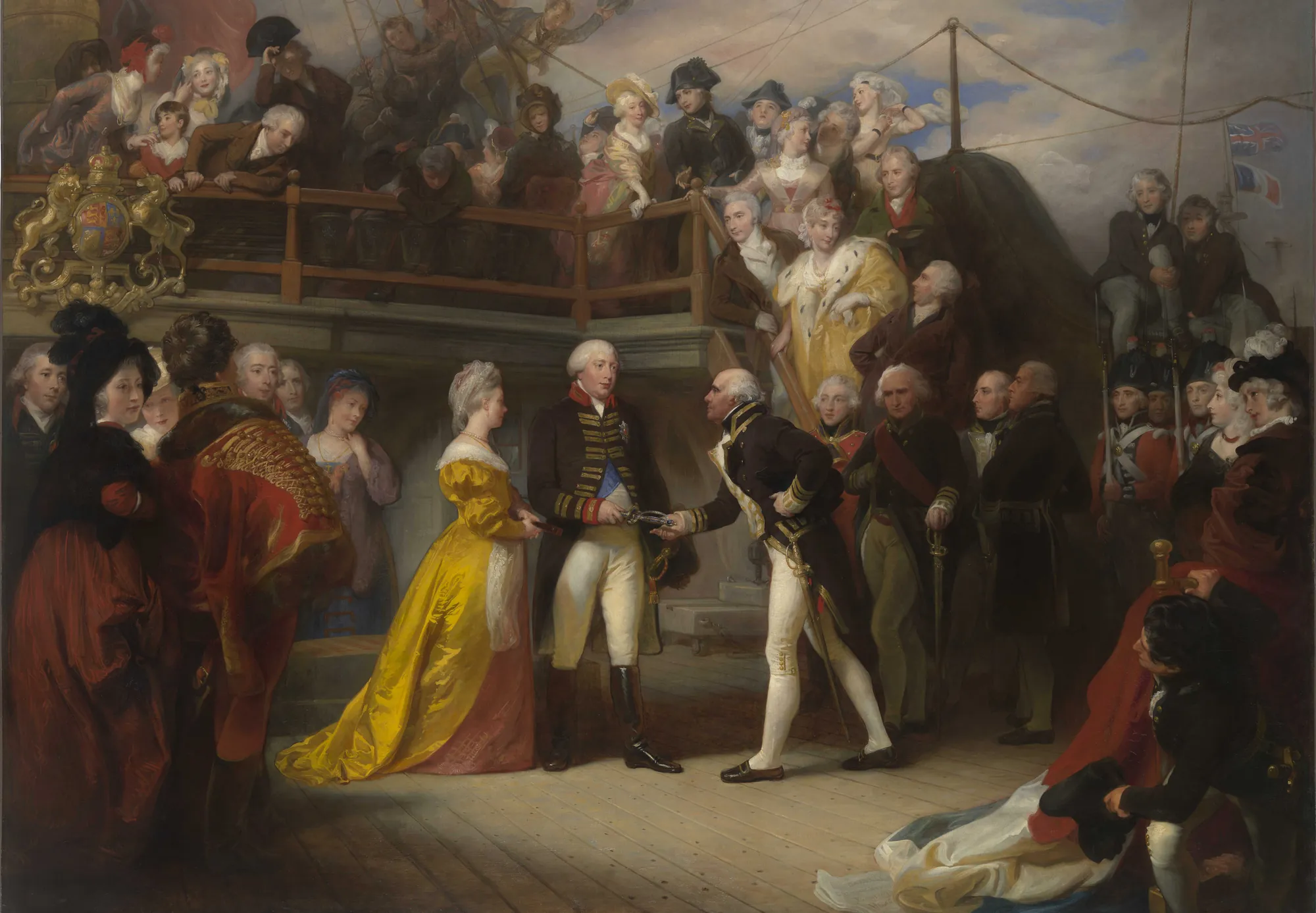 Visit of George III to Howe's Flagship, the 'Queen Charlotte'