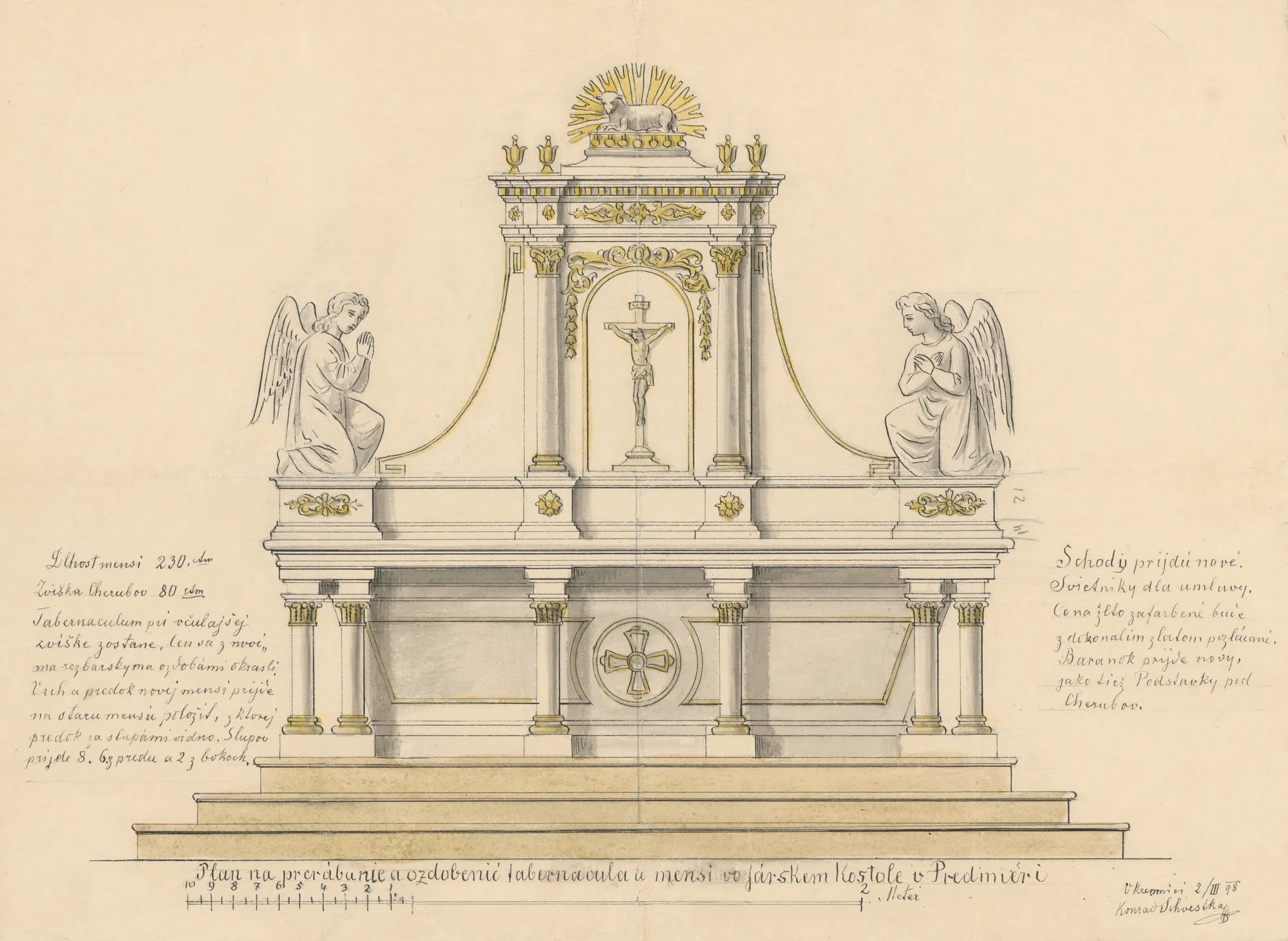 Plan for the Tabernacle in the Parish Church in Predmier