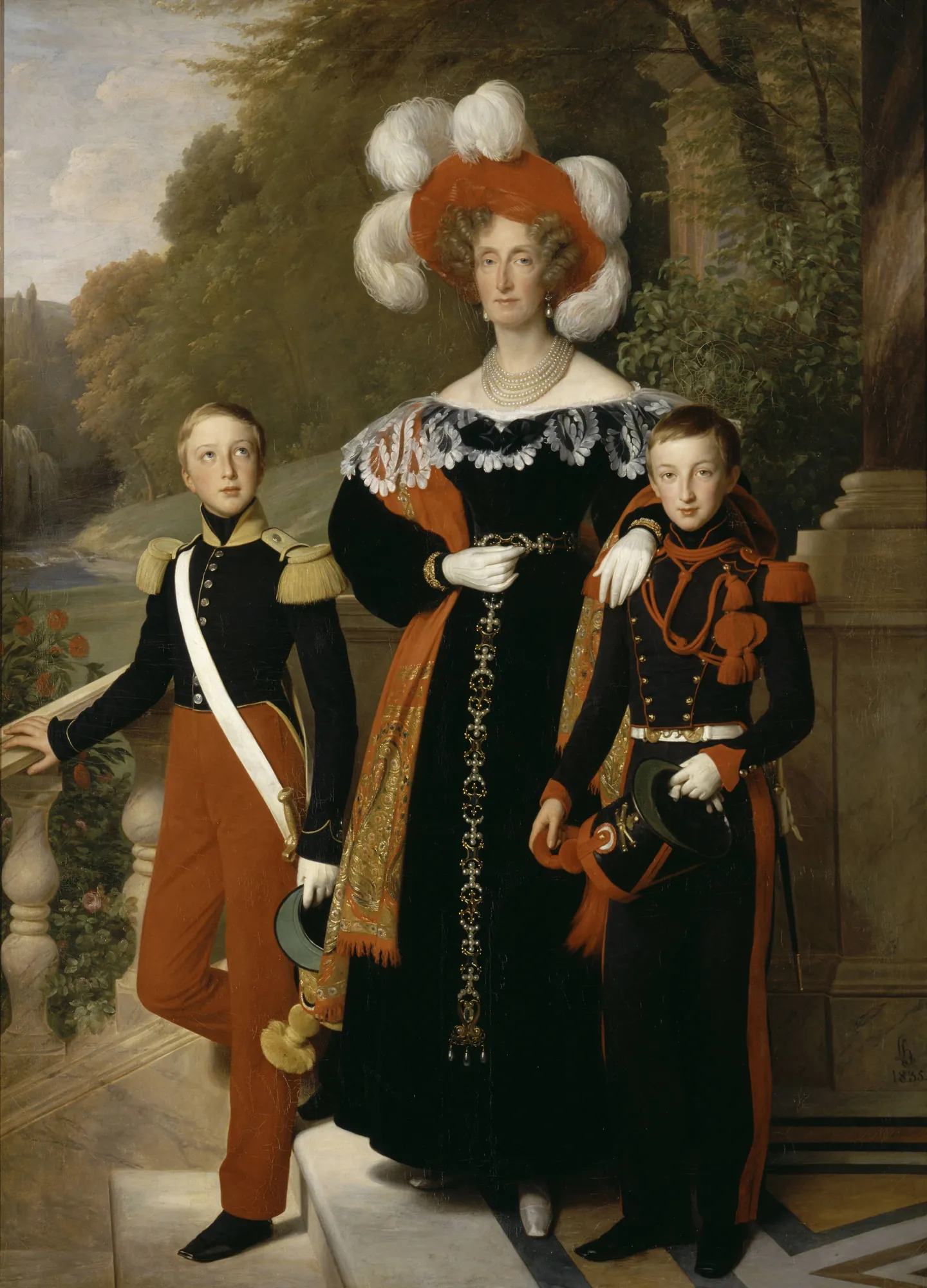 Queen Marie-Amélie with her Children