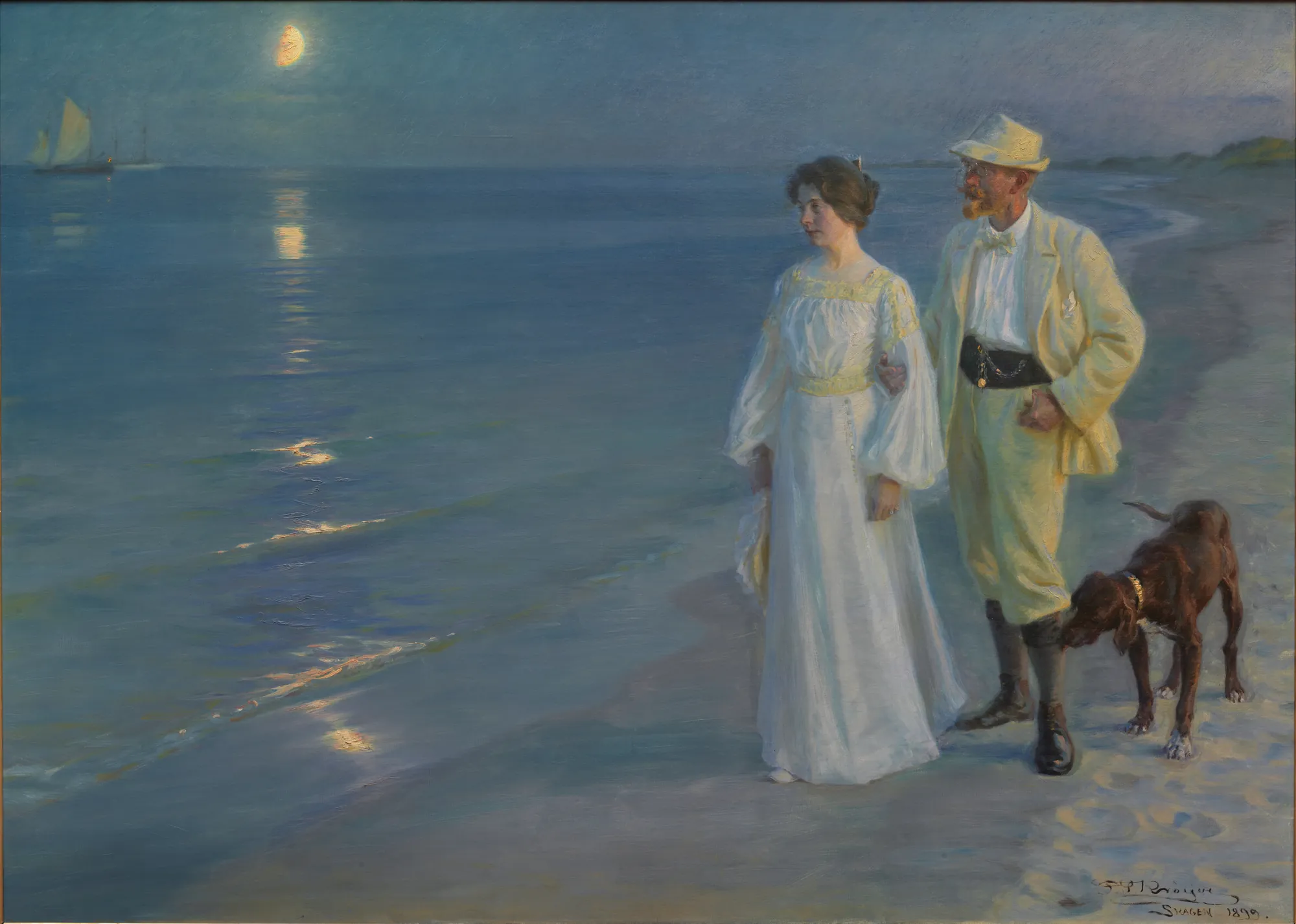 Summer Evening at Skagen Beach: The Artist and his Wife