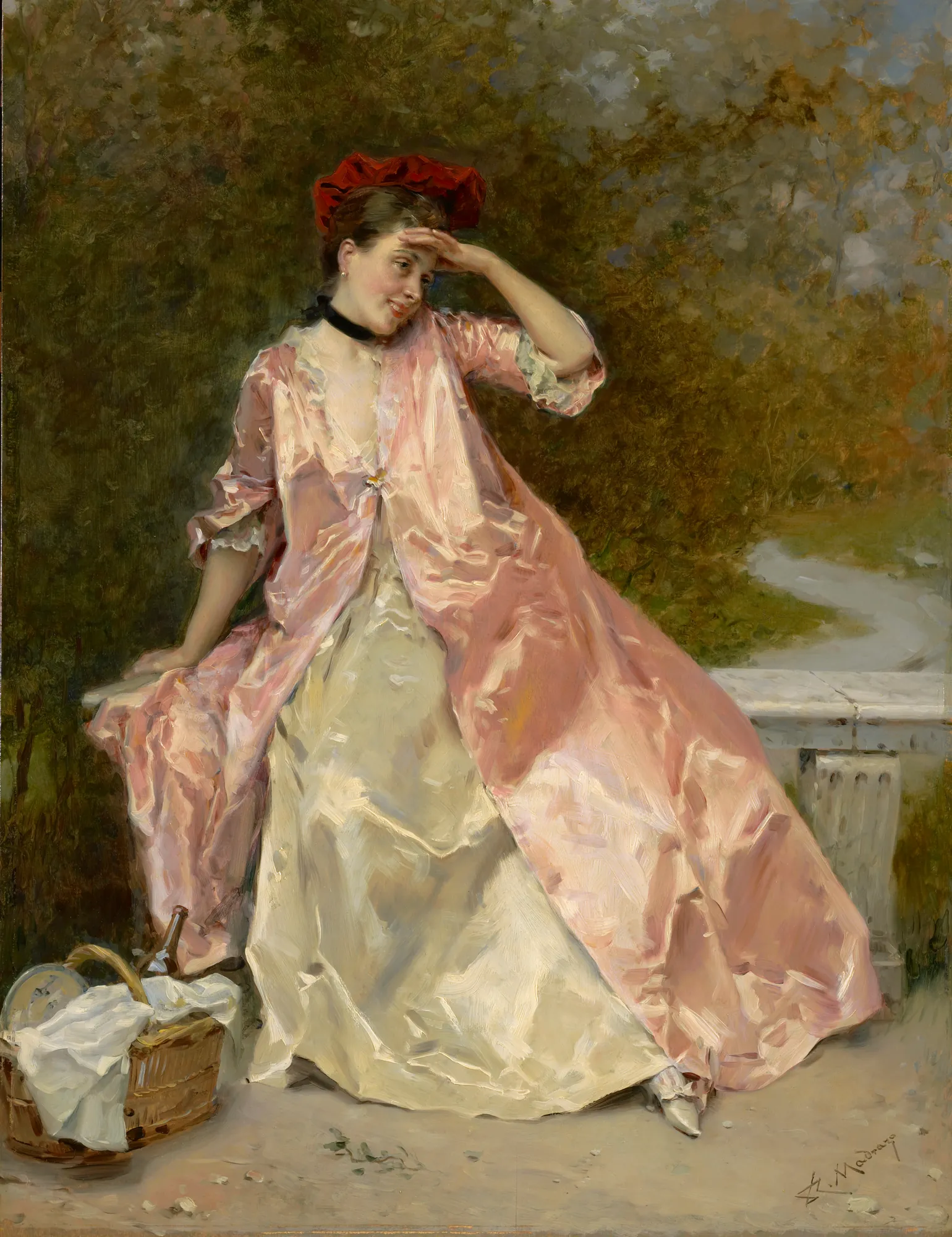 Woman with a Picnic Basket