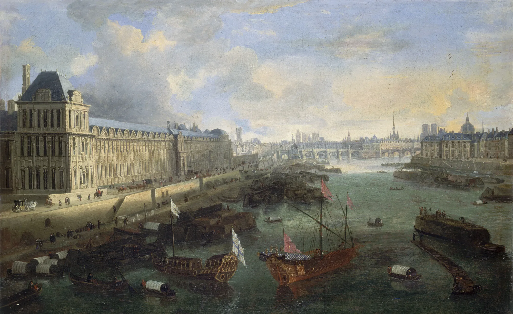 The Louvre and the Seine with the Royal Galley