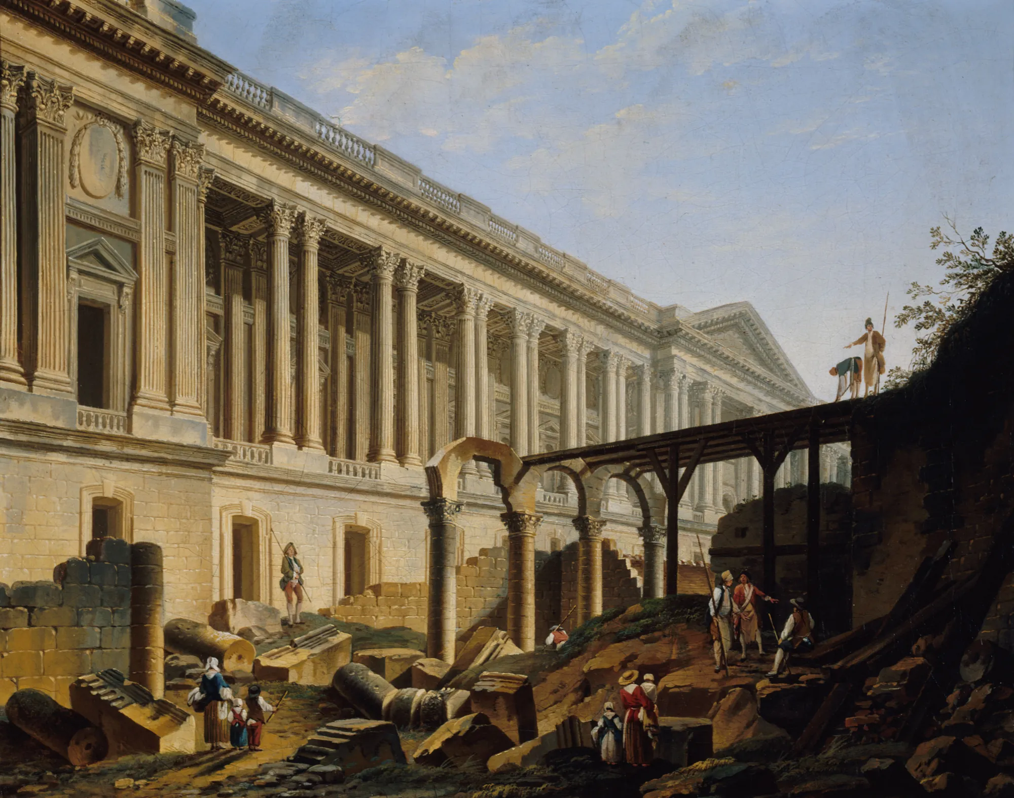 Clearing the Area in front of the Louvre Colonnade