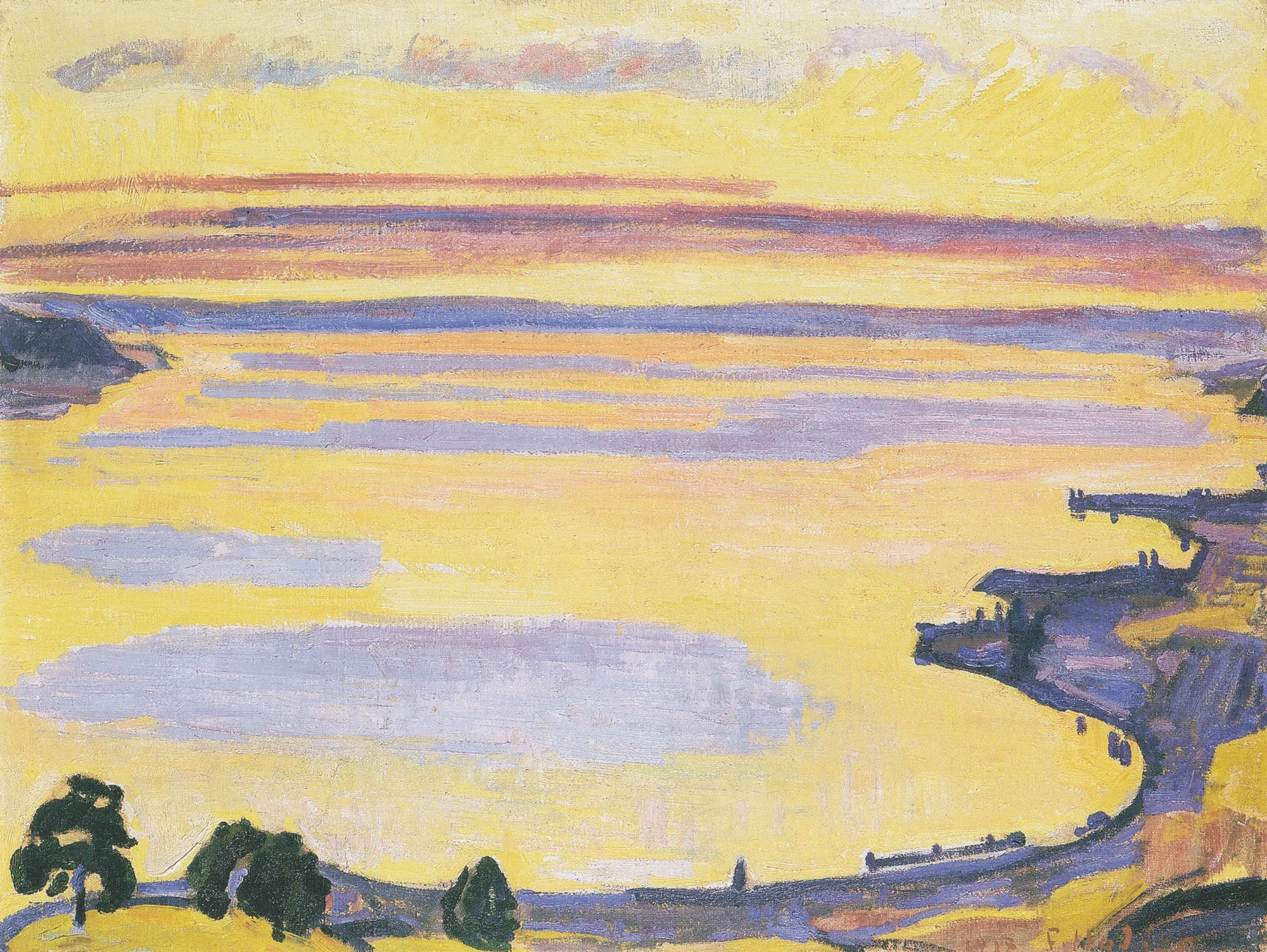 Sunset on Lake Geneva from Caux