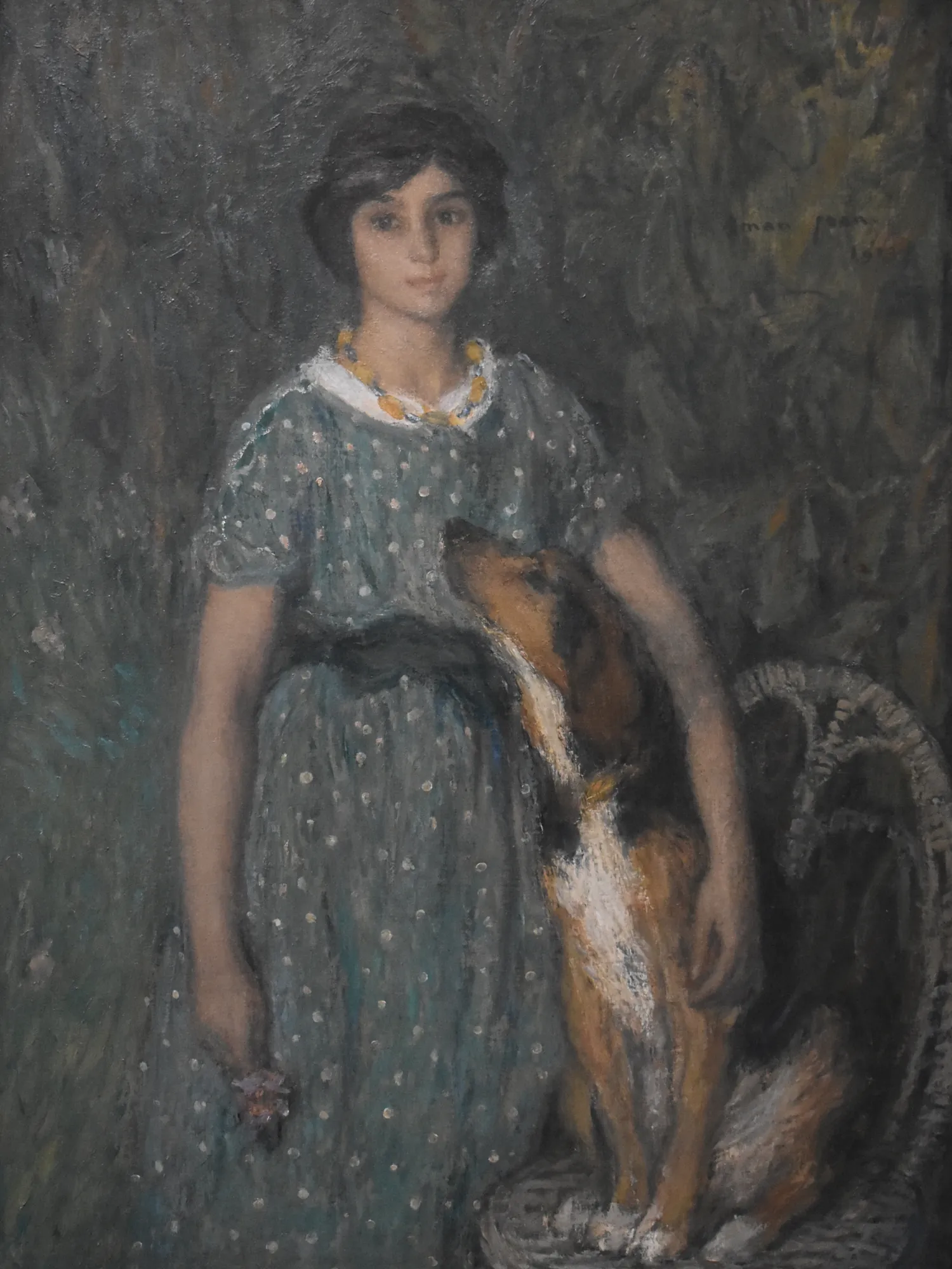 Young Girl with a Dog