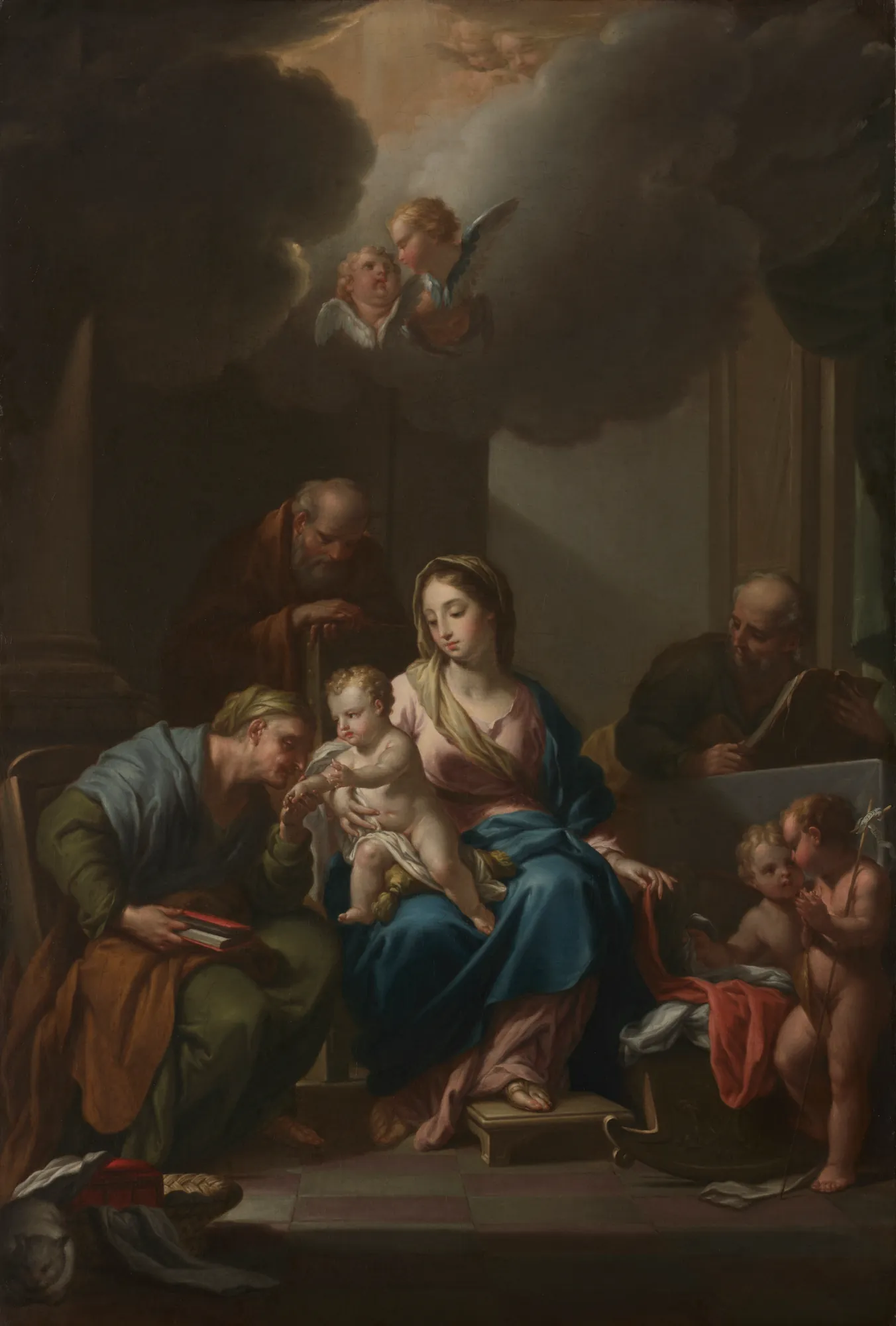 The Holy Family with Saints Anne, Joachim, and John the Baptist