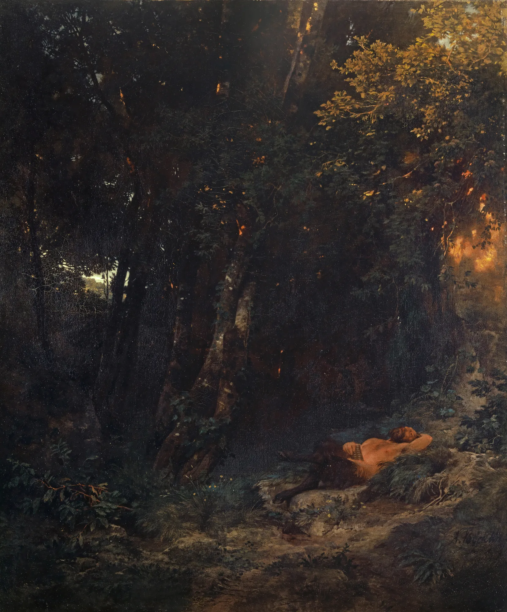 Forest Landscape with Reclining Pan