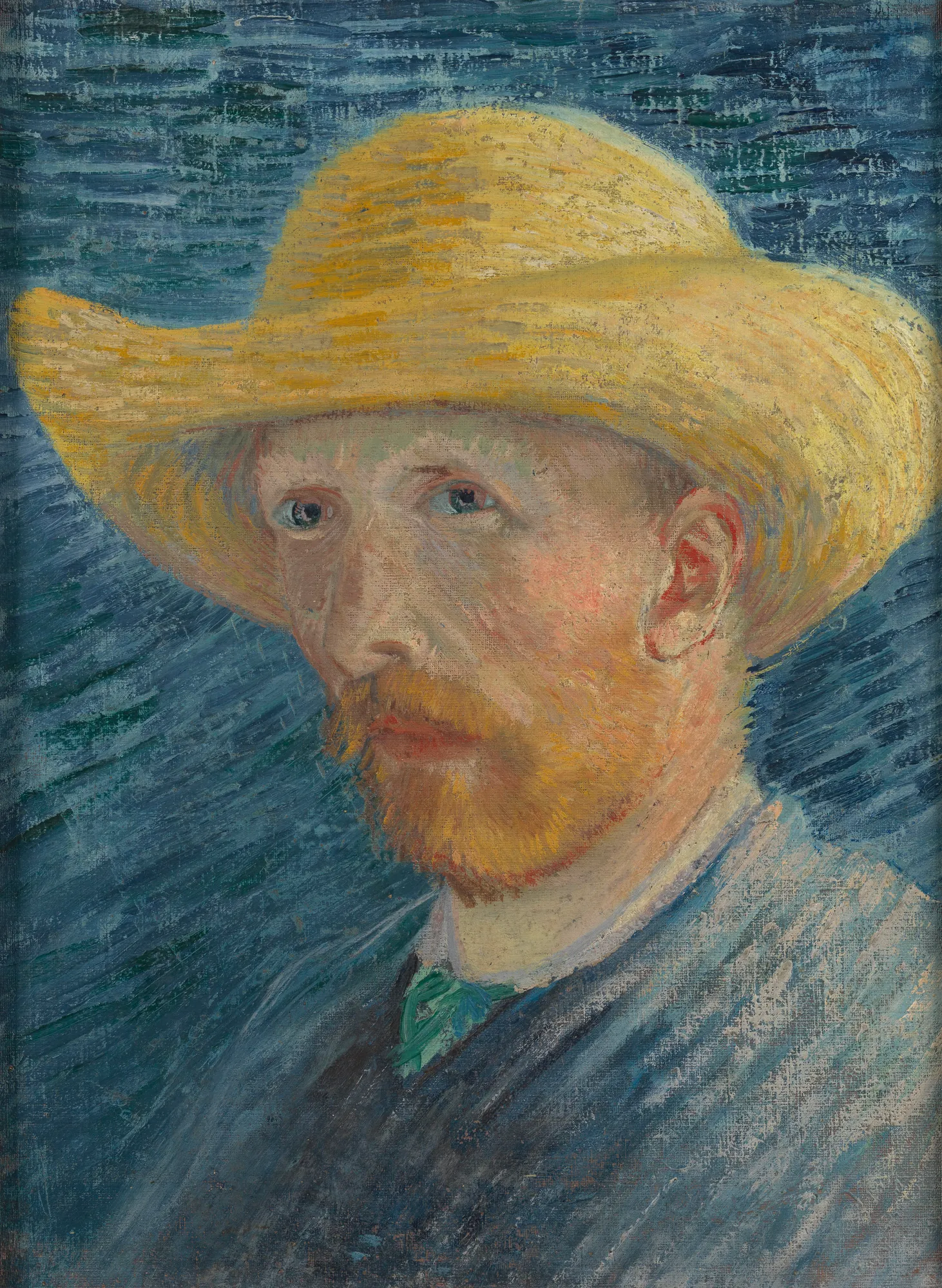 Self-Portrait with Straw Hat