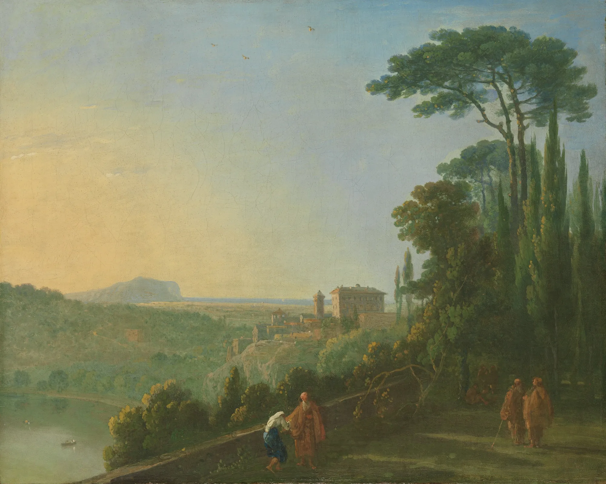 Lake Nemi and Genzano from the Terrace of the Capuchin Monastery