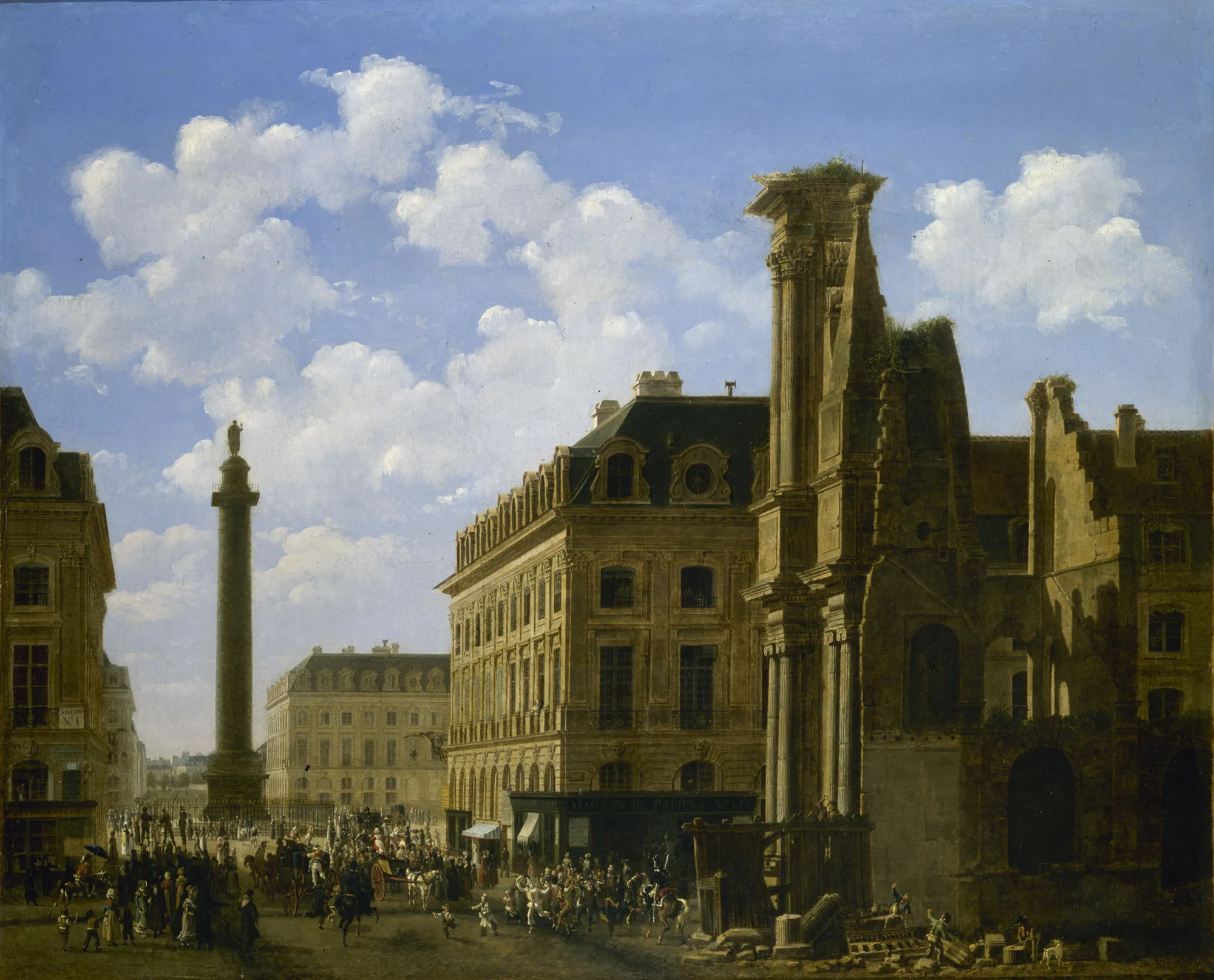 Place Vendôme and Rue de Castiglione with Ruins of Église des Feuillants