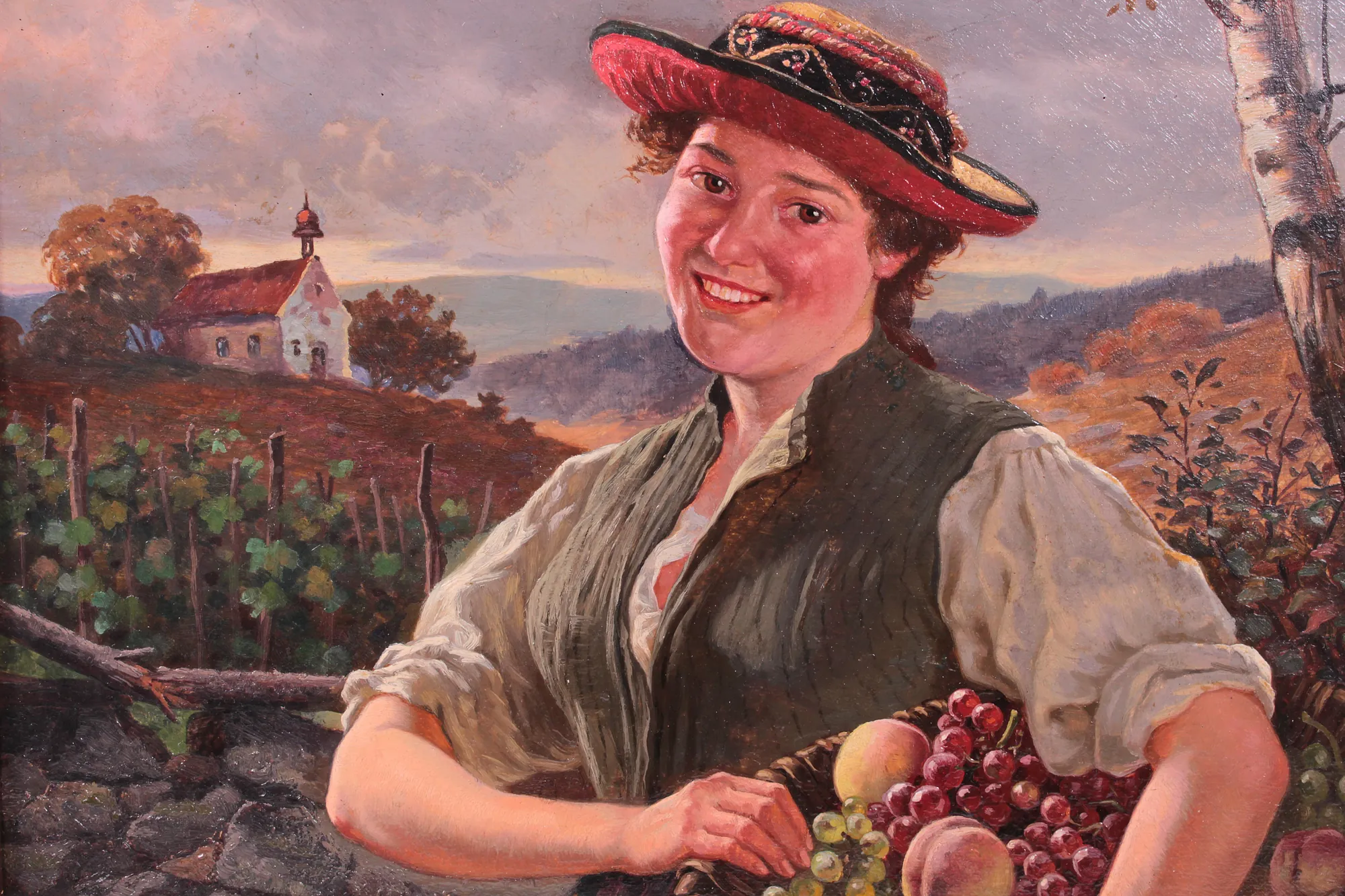 Mädchen mit Obstkorb