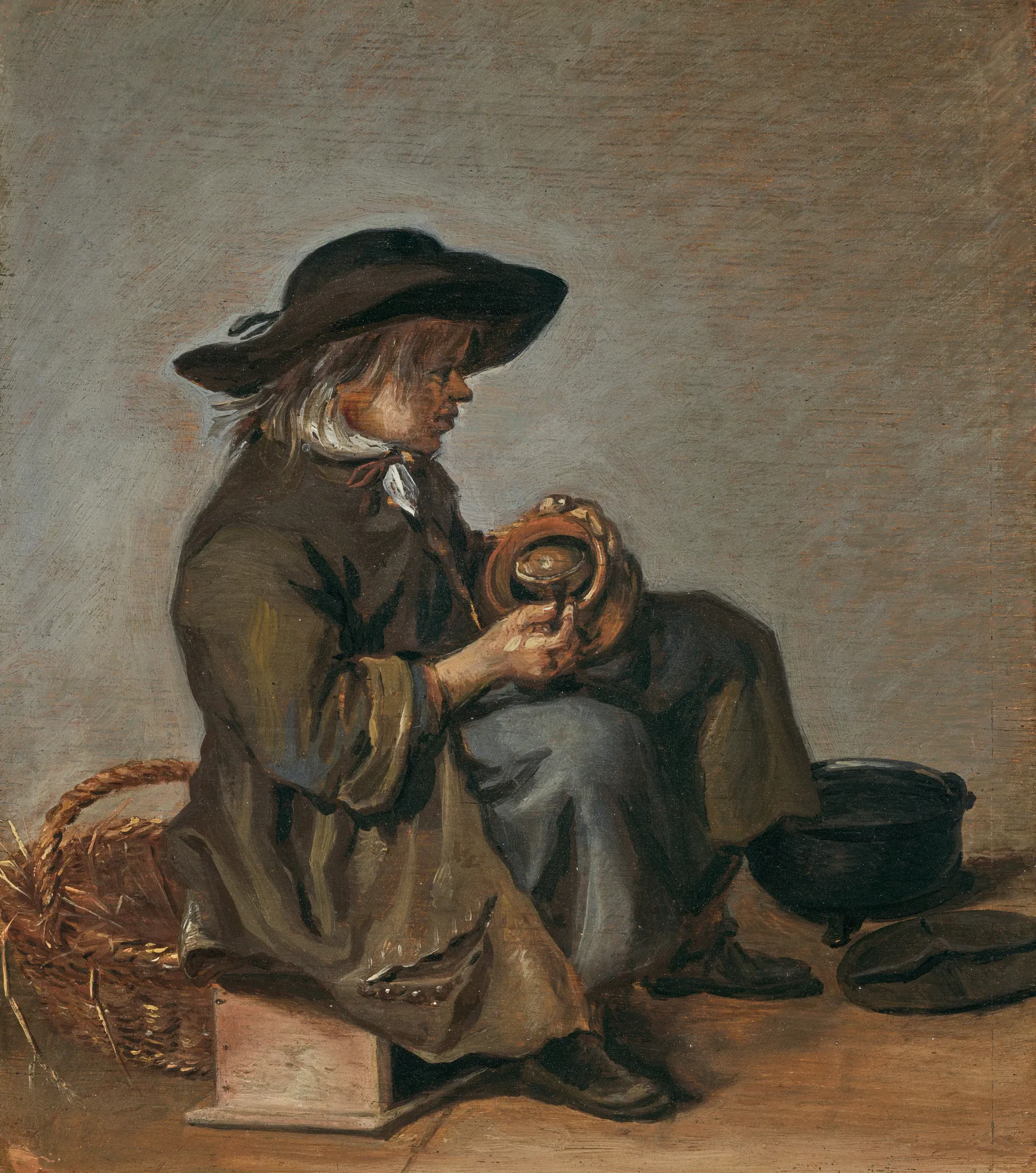 Boy Eating Porridge