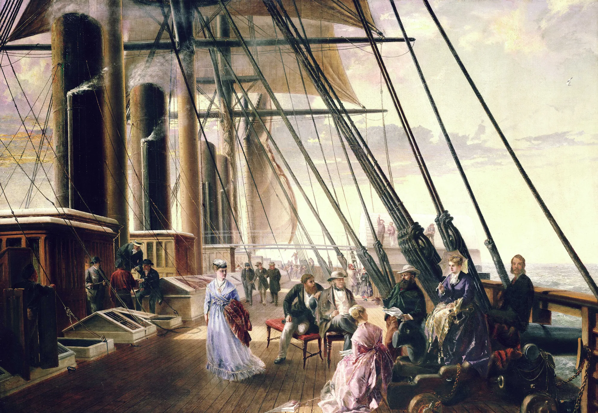 A Deck Scene on the Great Eastern
