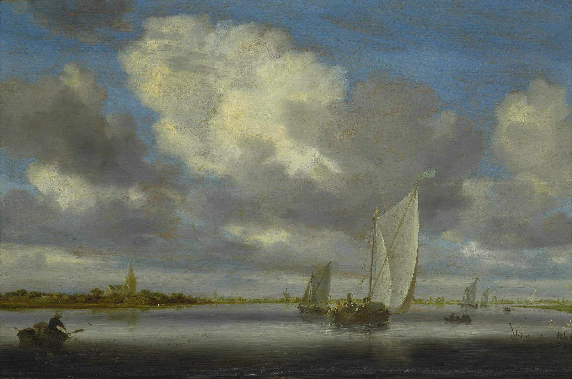 Fishing and Sailing Boats under a Broad Sky