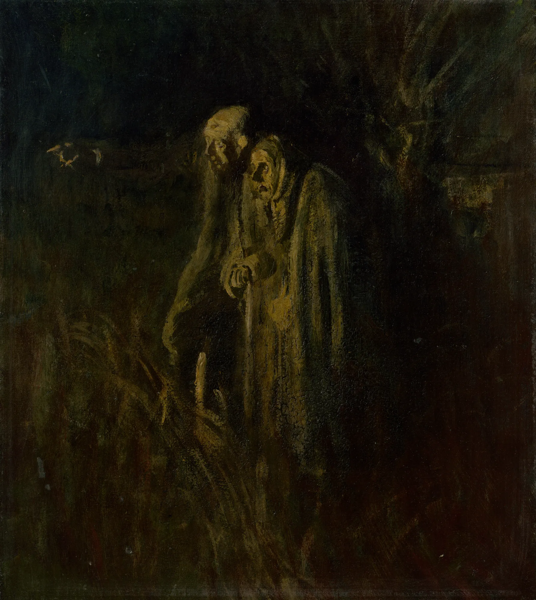 End of Life: Elderly Couple at Night