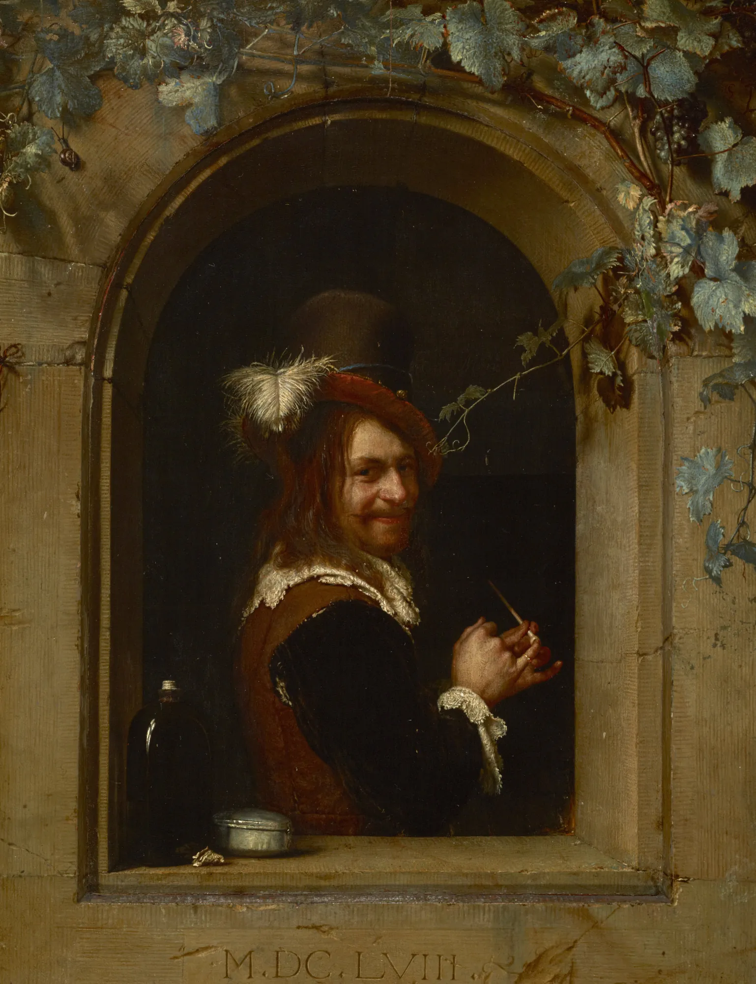 Man with a Pipe at a Window