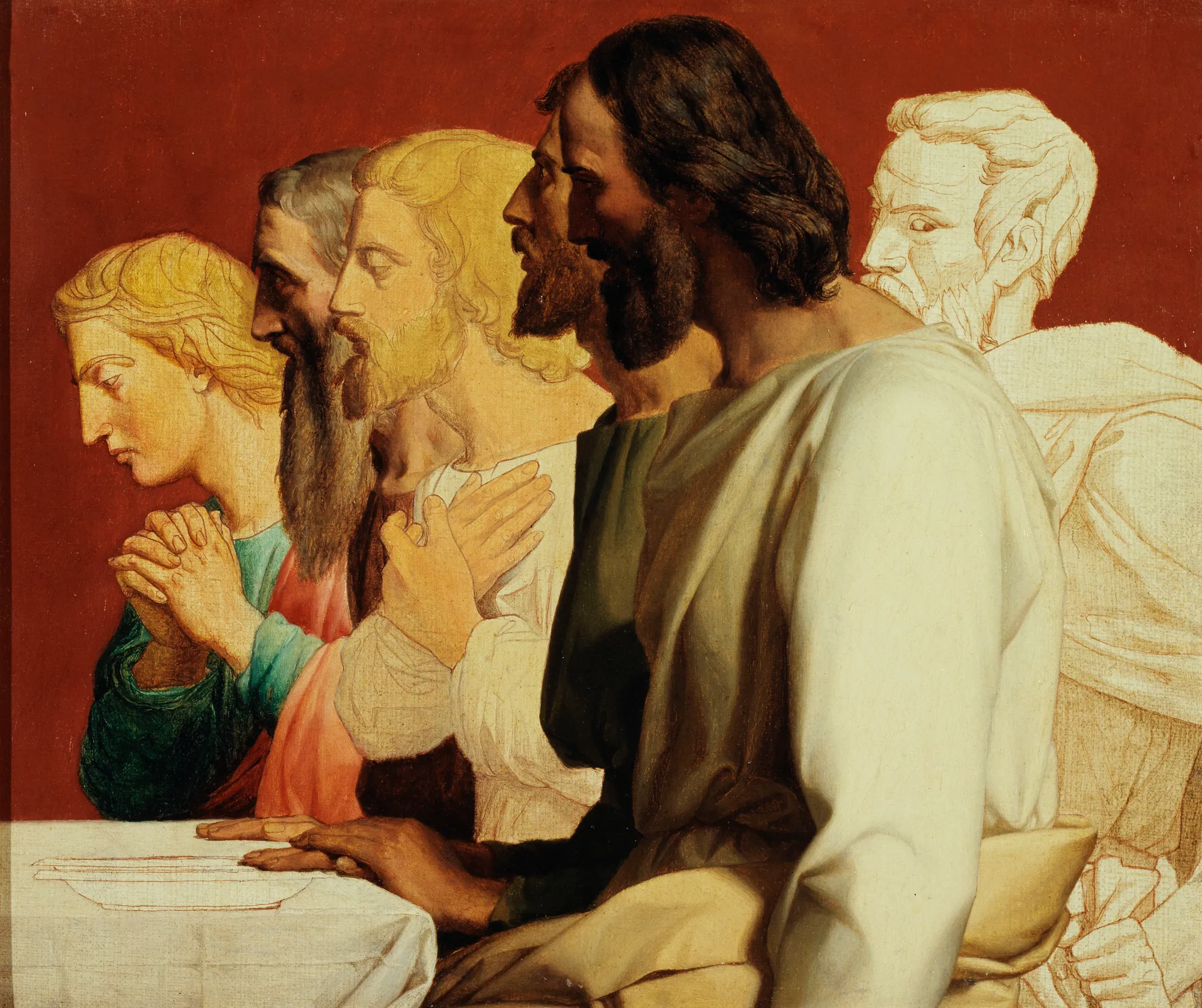 Apostles at the Last Supper (Study for Notre-Dame de Lorette)