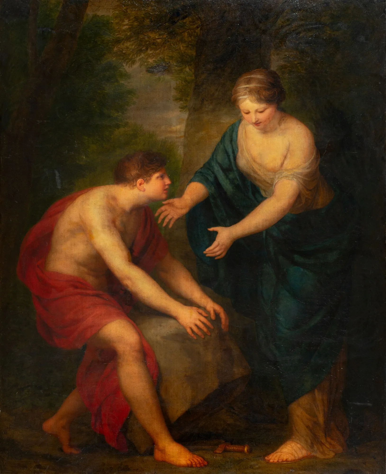 Theseus Lifting the Stone